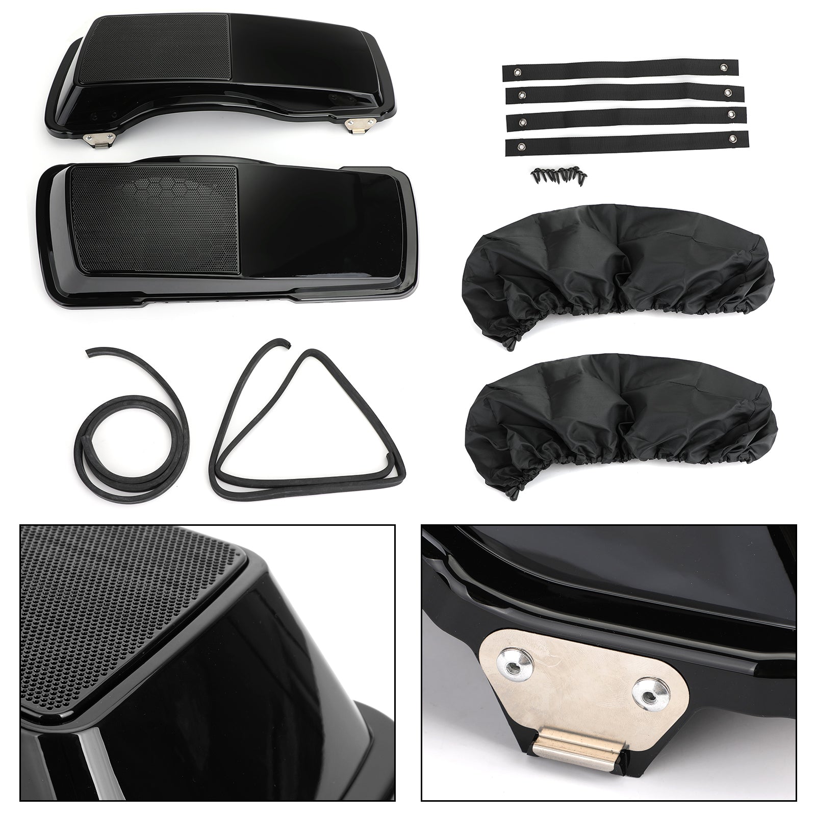 New 6x9" Saddlebag Speaker Lids fit for Touring Electra Glide 93-13 Saddlebags Generic