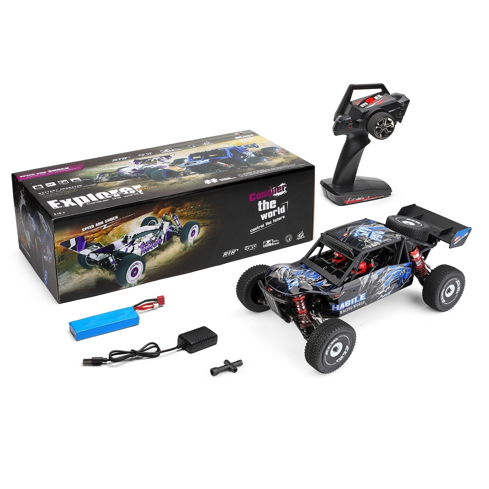 Wltoys 124018 RC coche de carreras 60 km/h 1/12 2,4 GHz todoterreno Drift RTR 4WD juguete para regalo