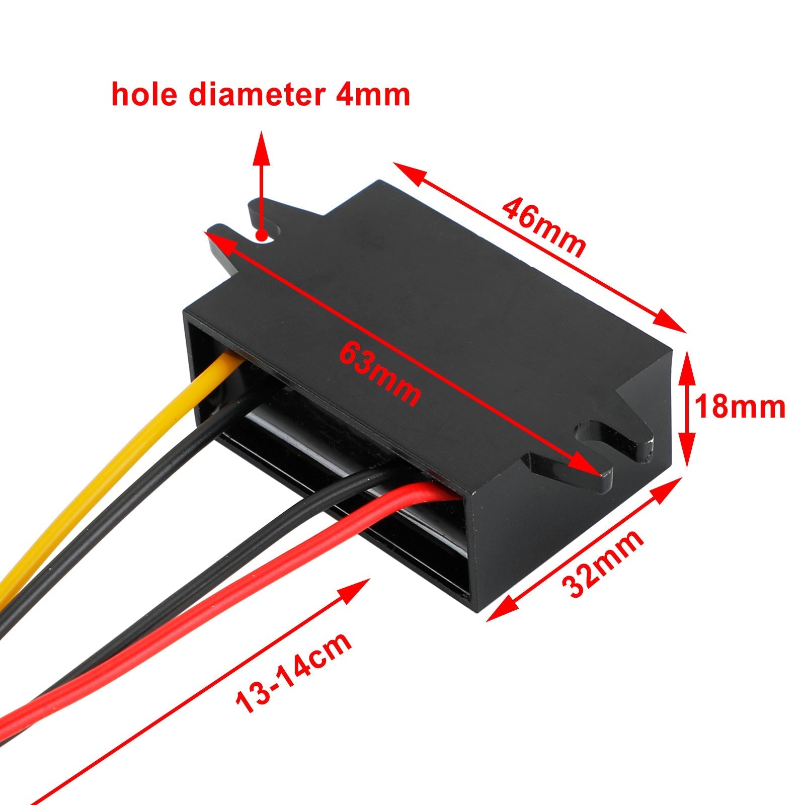 Convertidor DC-DC impermeable 24V 36V 48V reductor a módulo de fuente de alimentación de 12V