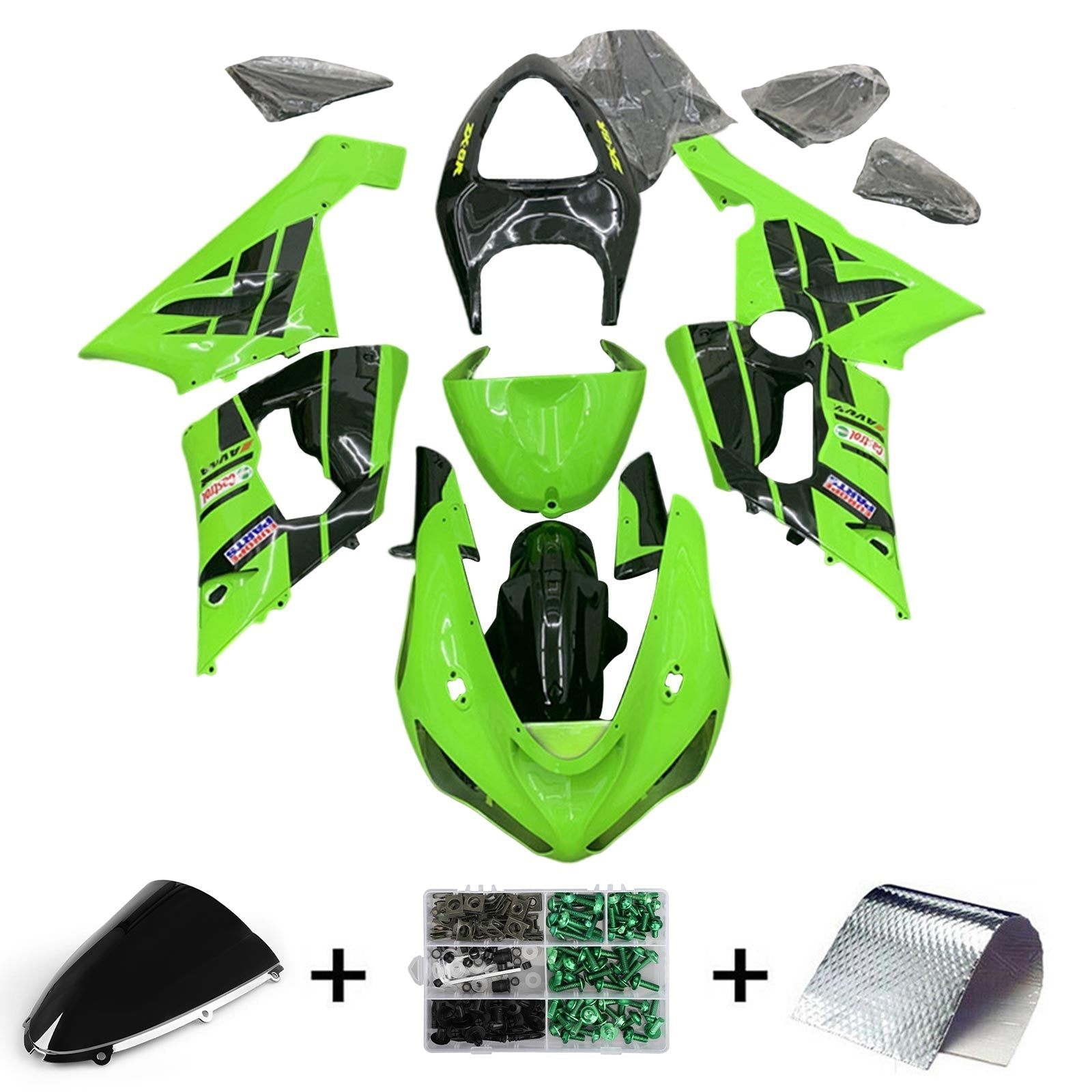 Kawasaki ZX6R 636 2005-2006 Fairing Kit Bodywork Plastic ABS