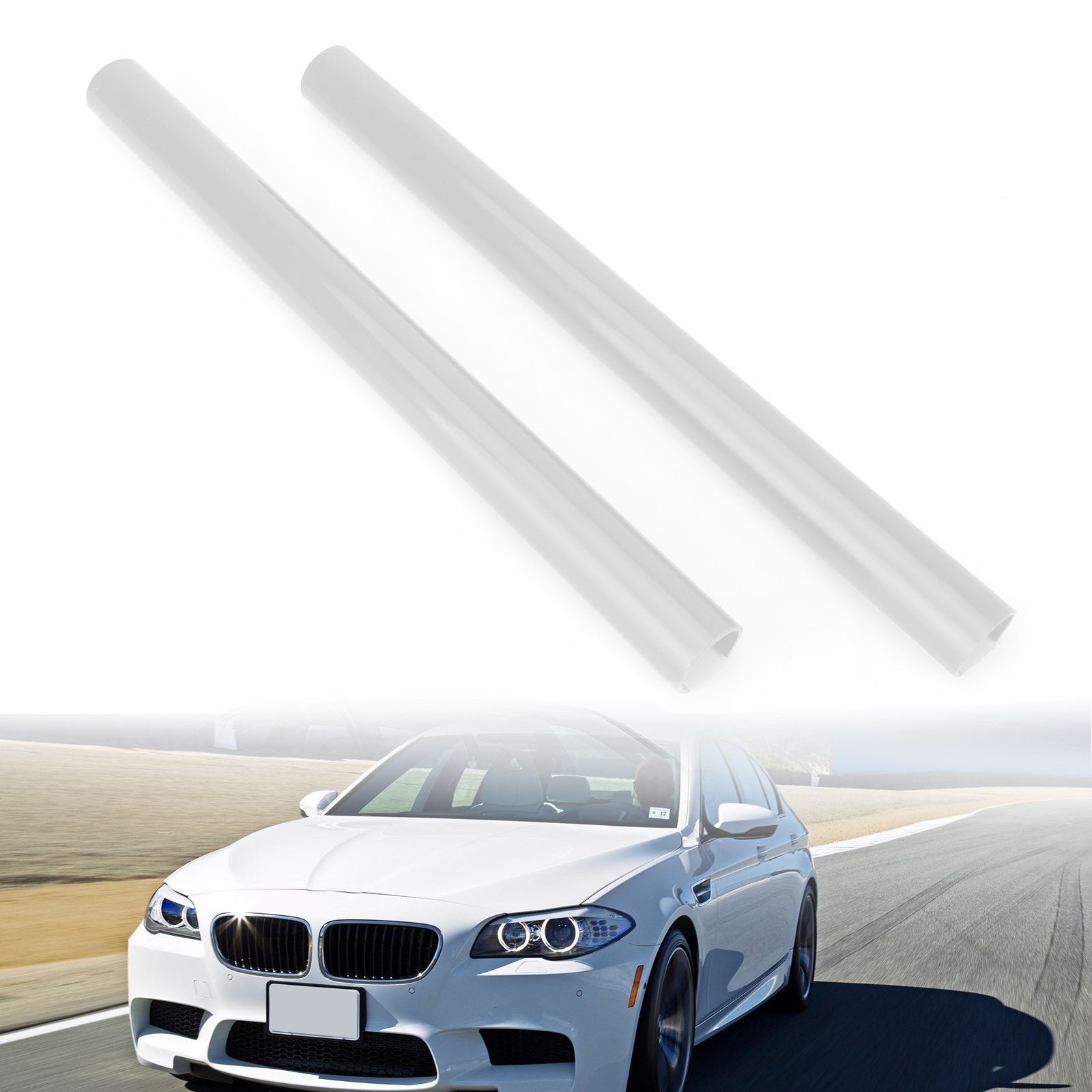 #C Color Soporte Grill Bar V Brace Wrap para BMW F07 F10 F11 F18 F06 F12 Blanco Genérico