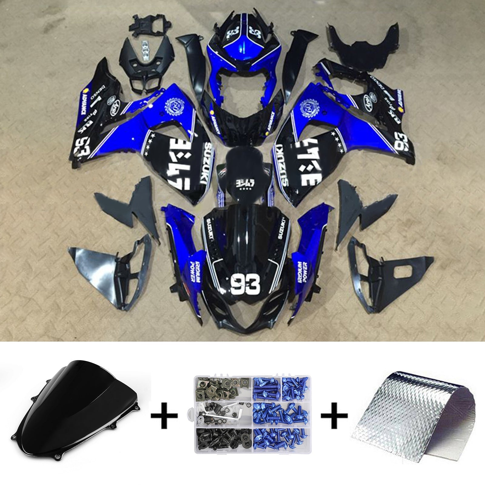 Amotopart Suzuki GSXR1000 2009-2016 K9 Fairing Kit Bodywork Plastic ABS