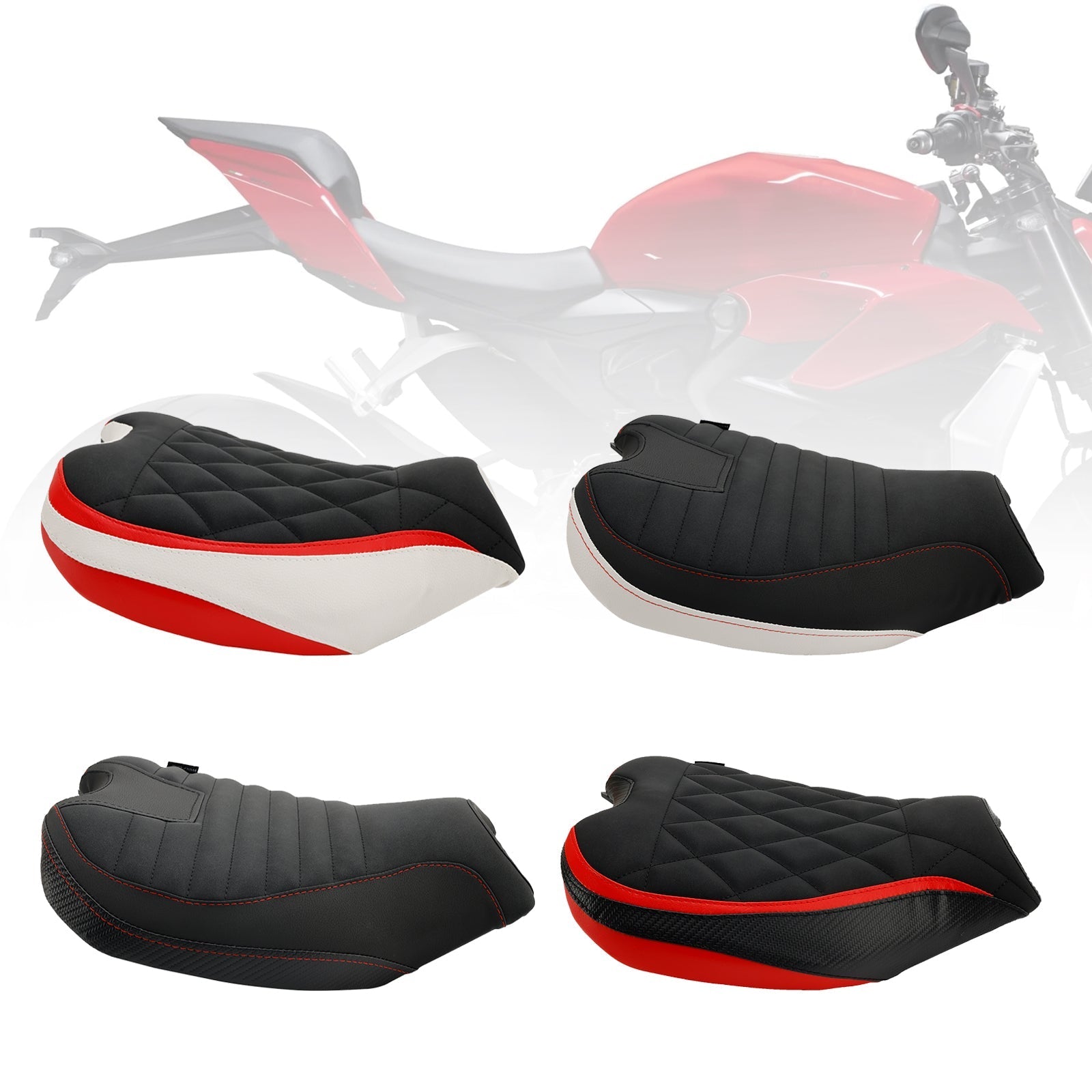 Front Driver Seat Rider Cushion Pu Fit For DU Streetfighter V2 2022-2023 strip