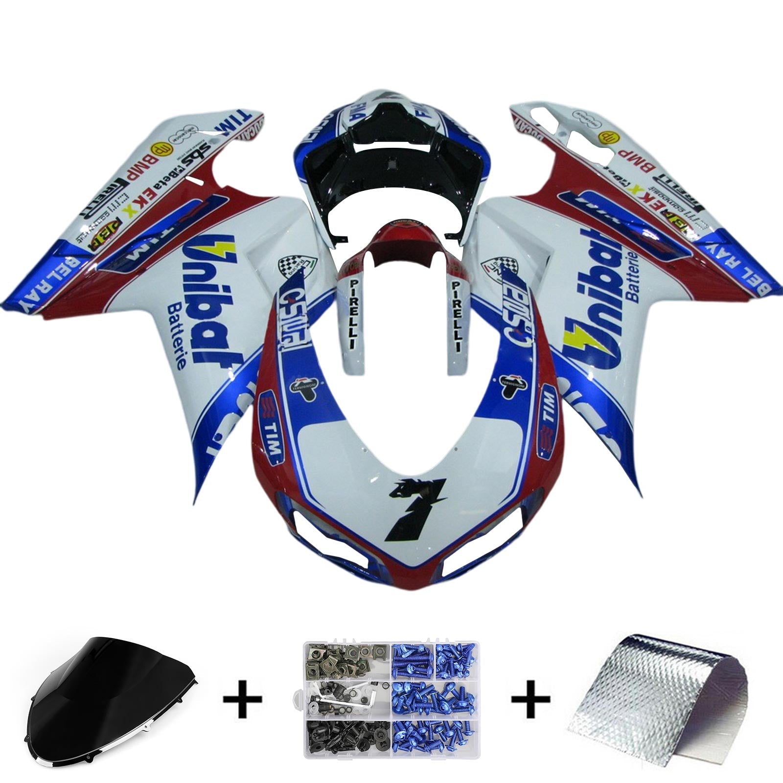 Ducati 1098 1198 848 2007-2011 Fairing Kit Bodywork ABS