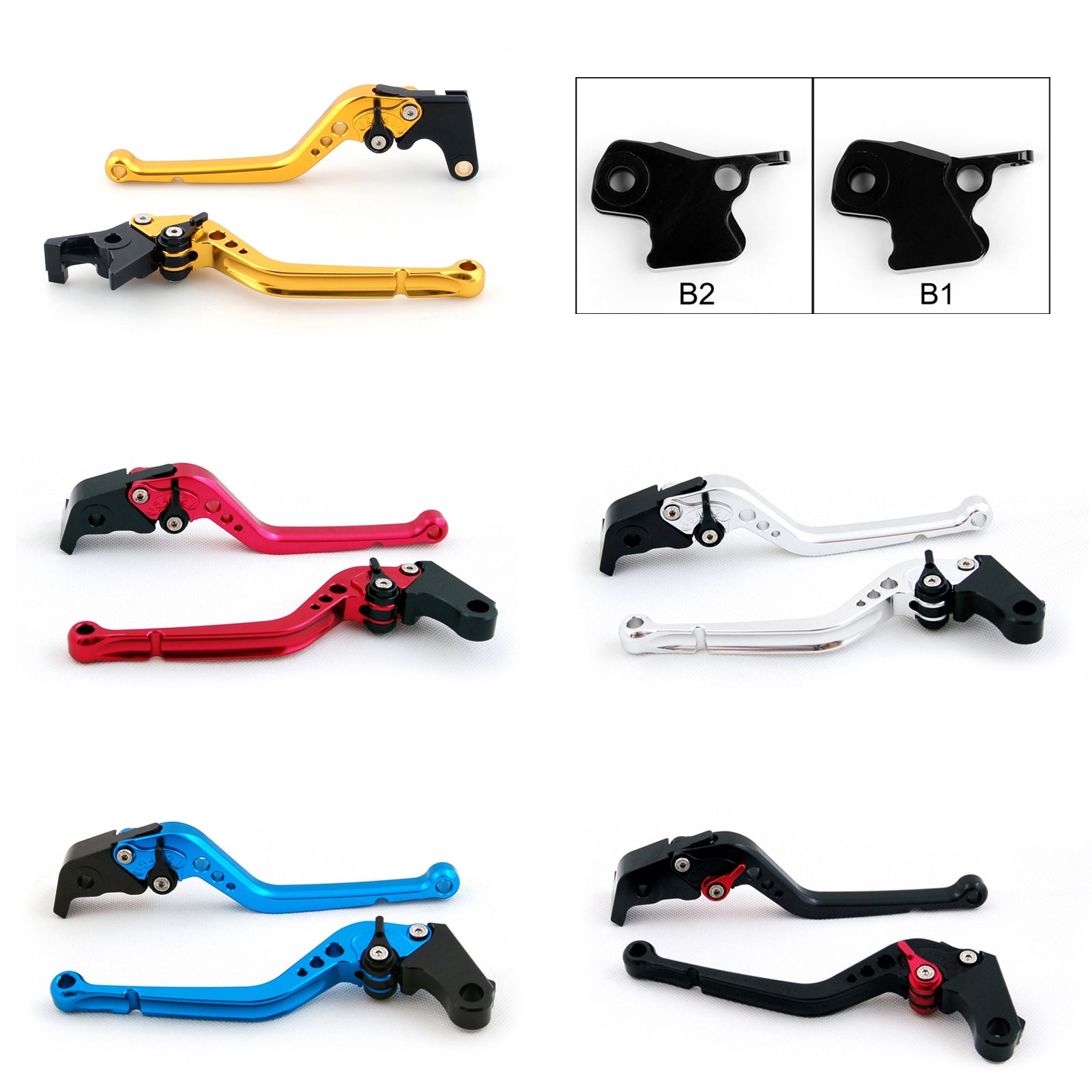 Long Brake Clutch Levers For BMW K1600 K 1200 1300 S/R/GT R1200R/S/GS Black Generic