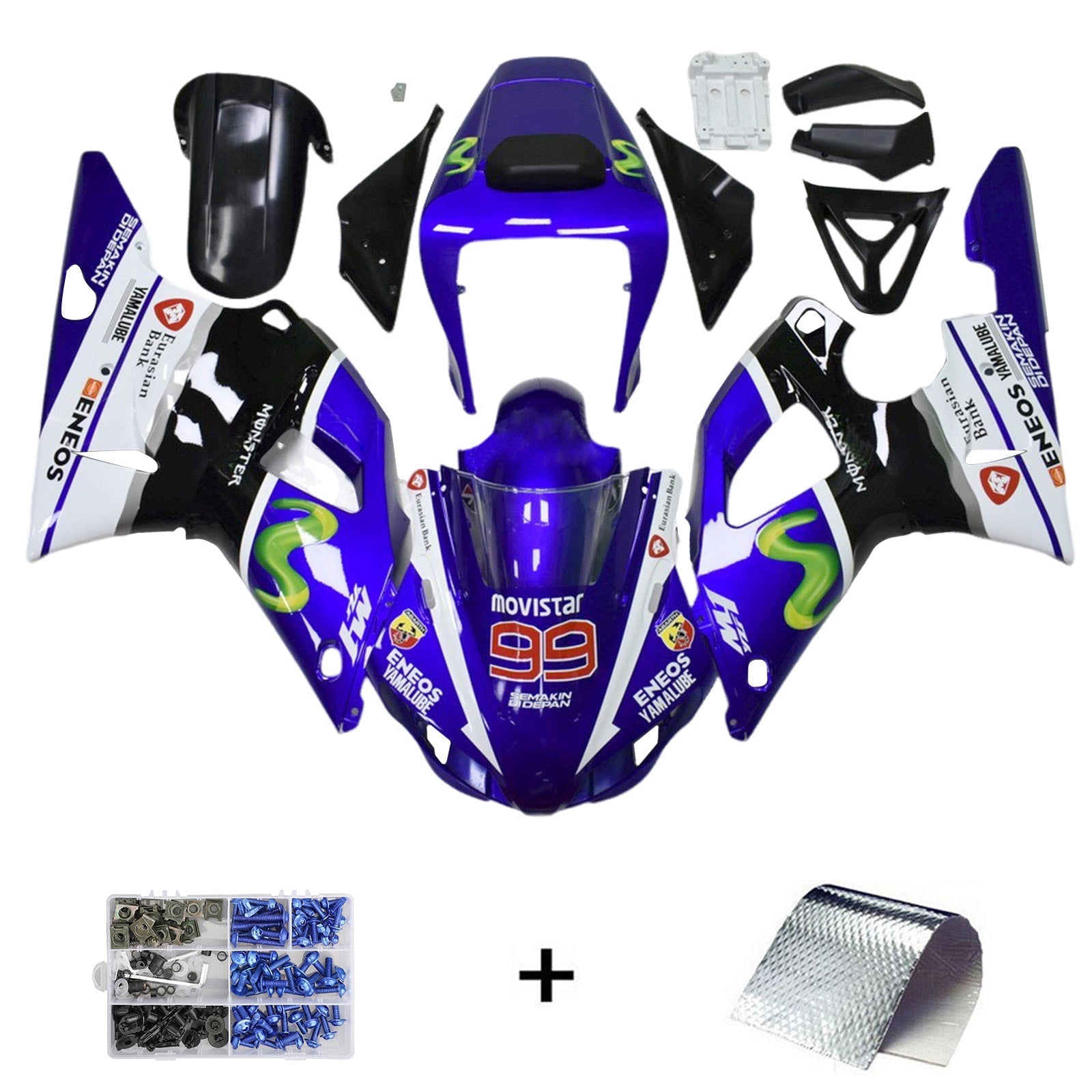 Yamaha YZF-R1 1998-1999 Fairing Kit Bodywork Plastic ABS