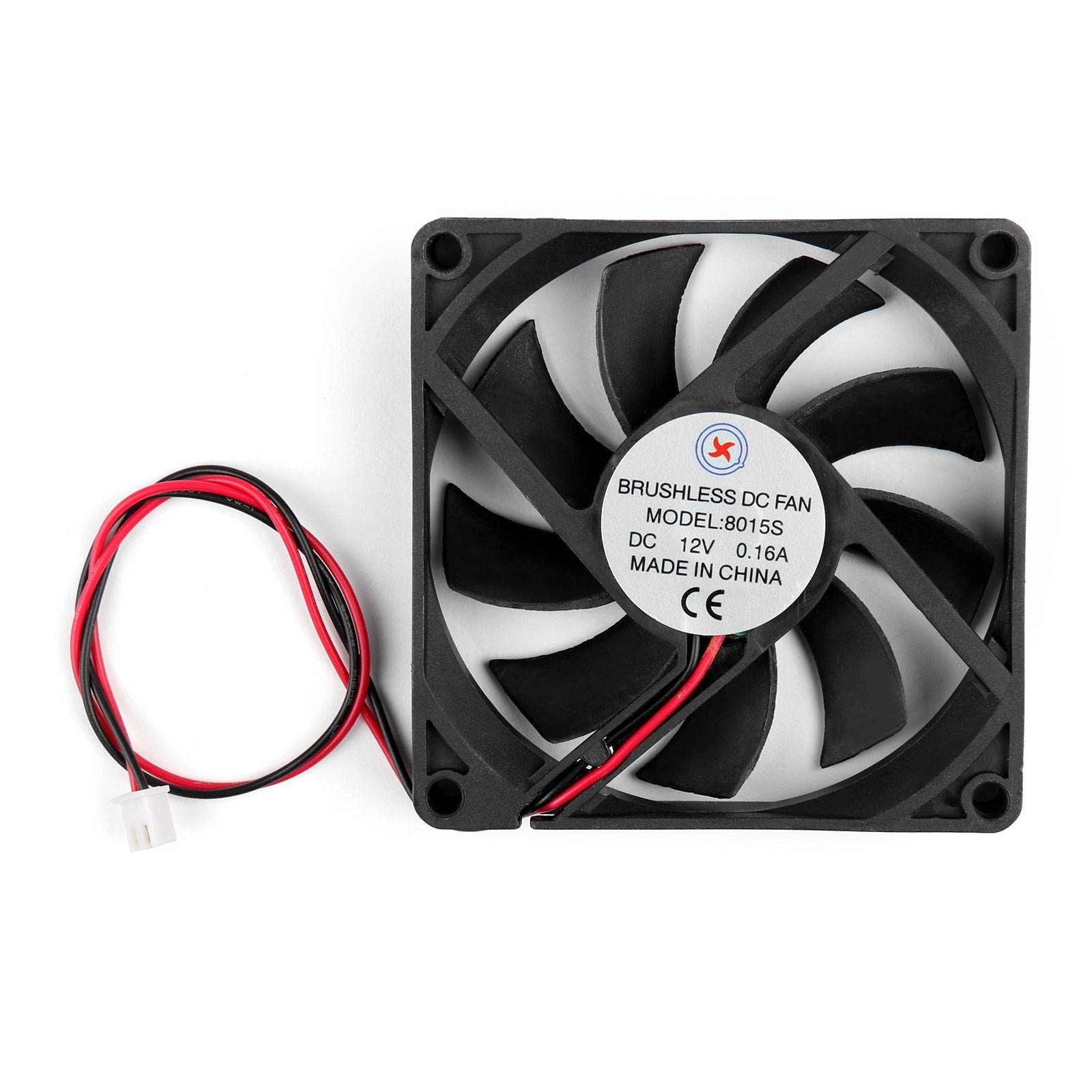 10PCS DC Brushless Cooling PC Computer Fan 12V 8015s 80x80x15mm 0.16A 2 Pin Wire