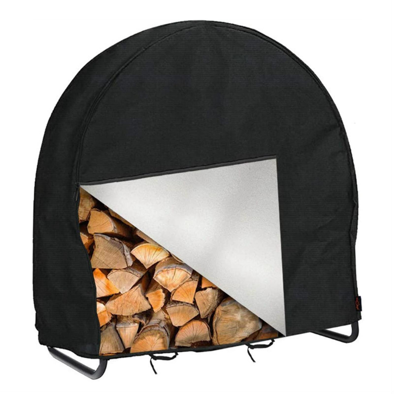 Log Hoop Rack Cover Closure Waterproof Weatherproof For Round Firewood Holder