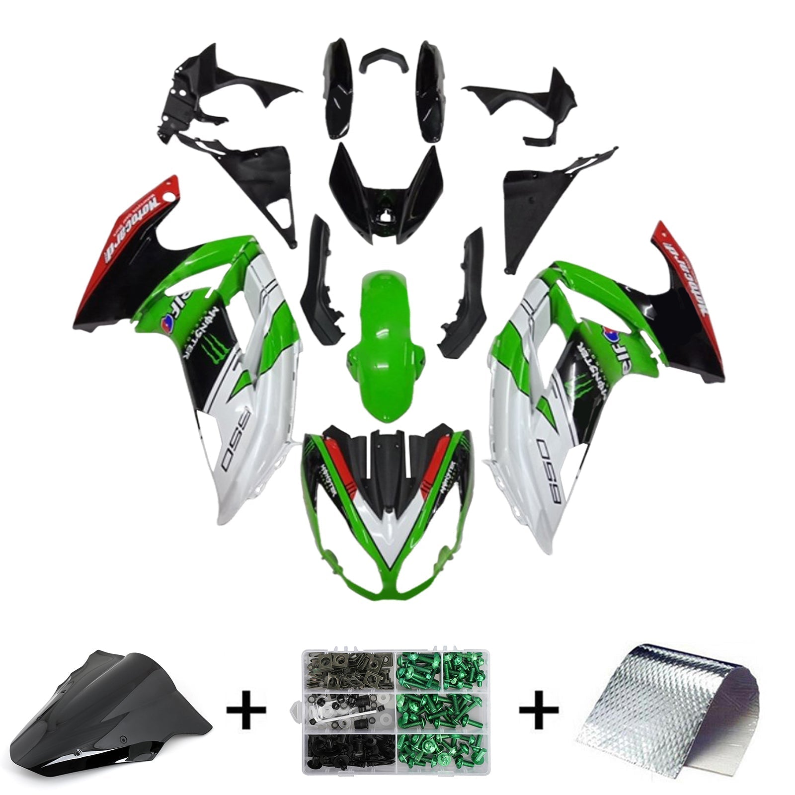 Kawasaki ER6F/Ninja650 2012-2016 Fairing Kit Bodywork Plastic ABS