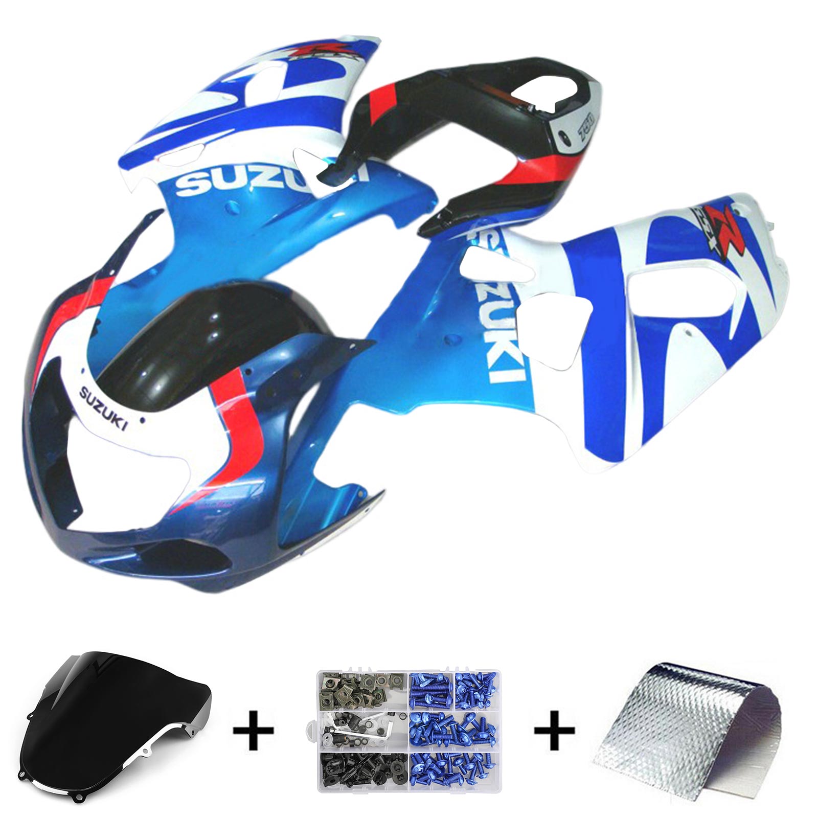 Suzuki GSXR600 GSXR750 2001-2003 K1 Fairing Kit Bodywork Plastic ABS