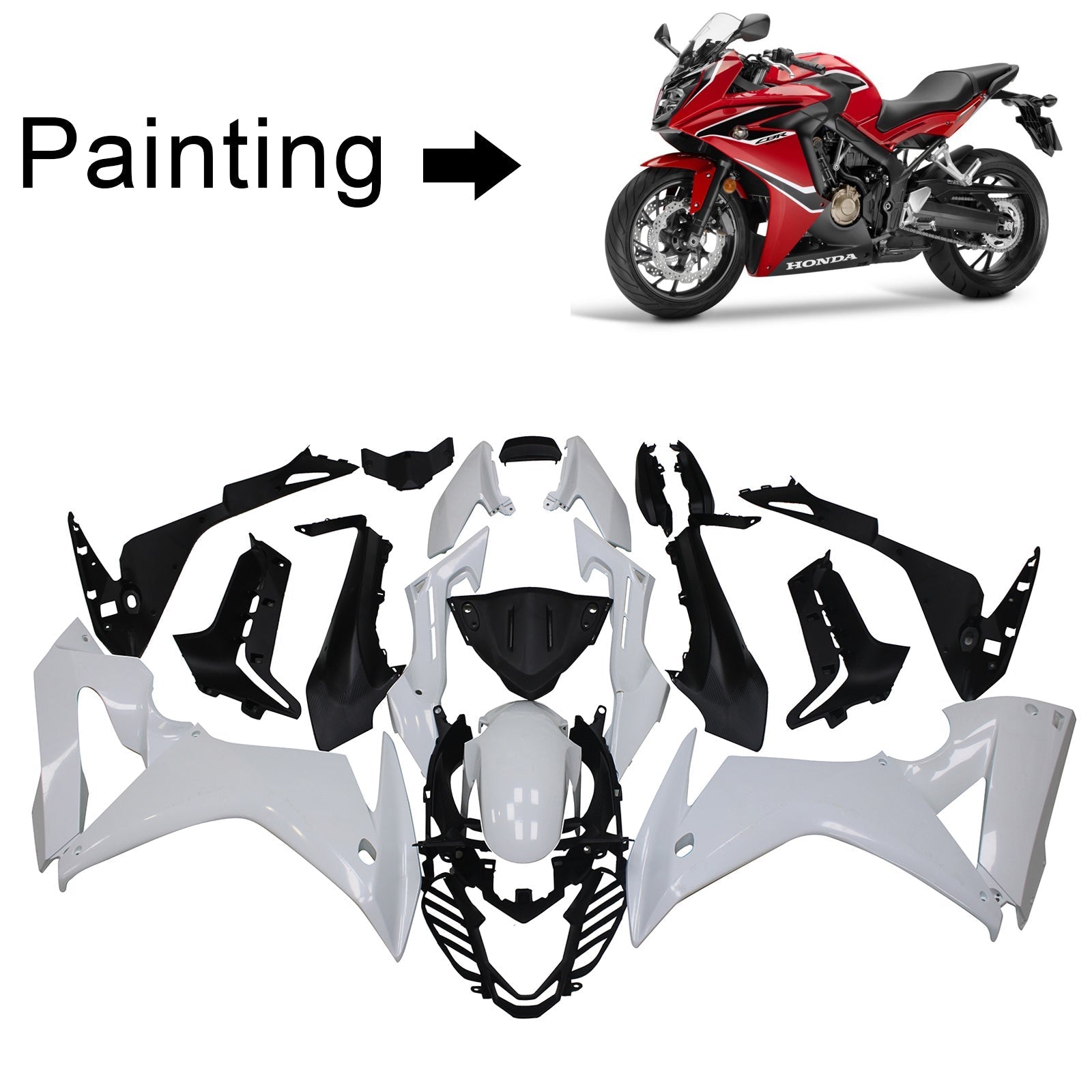 Honda CBR650F 2017-2019 Kit Carenado Carrocería Plástico ABS Para