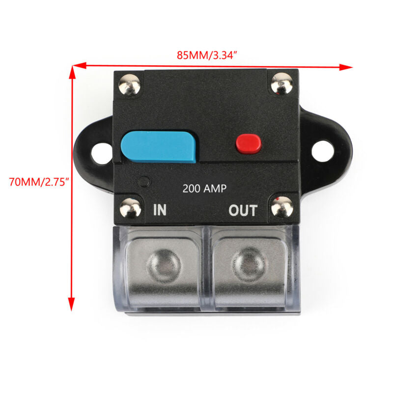 200A AMP Car Audio Marine Automatic Circuit Breaker Reset Fuse Insurance Block