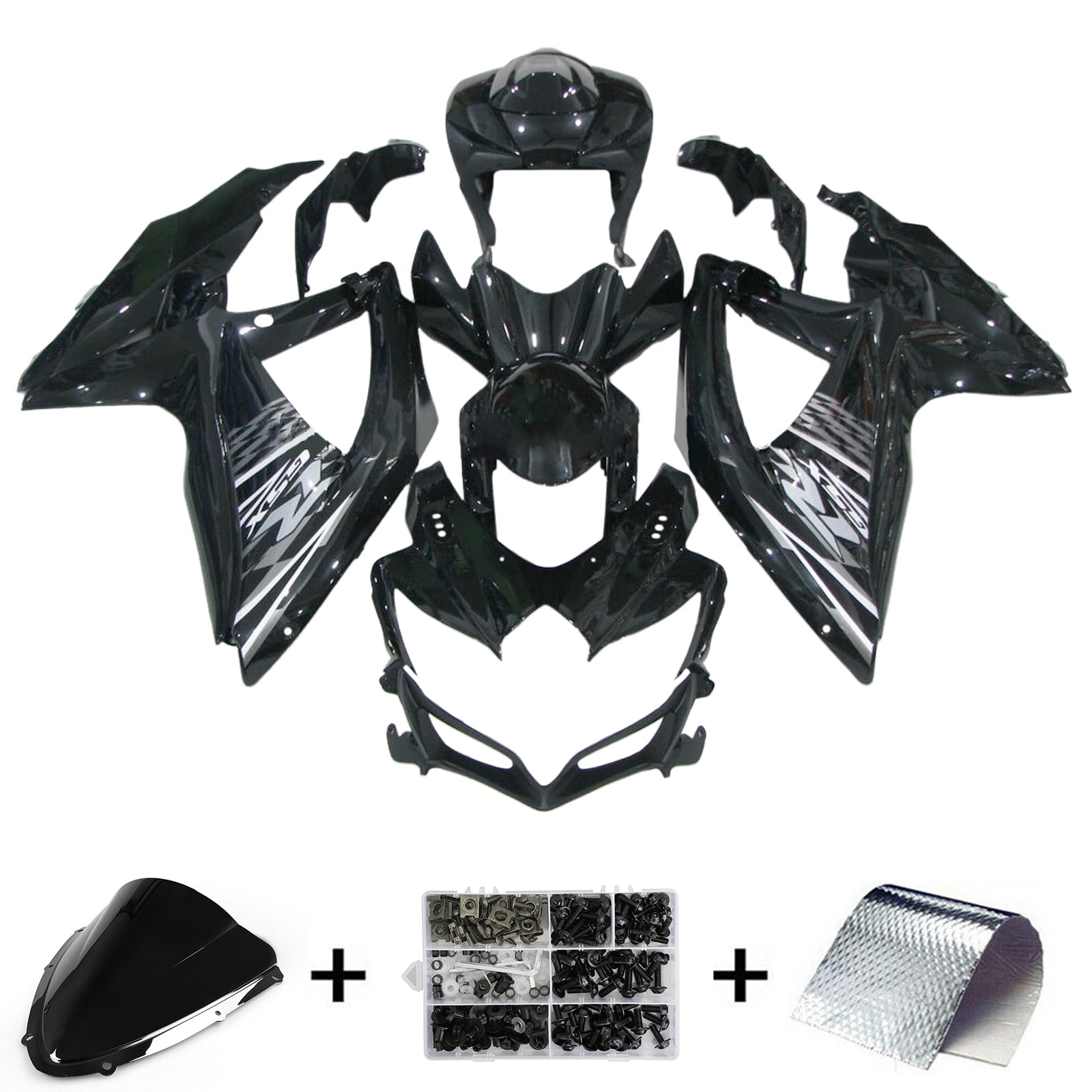 Amotopart Suzuki GSXR 600/750 2008-2010 K8 Fairing Kit Bodywork Plastic ABS