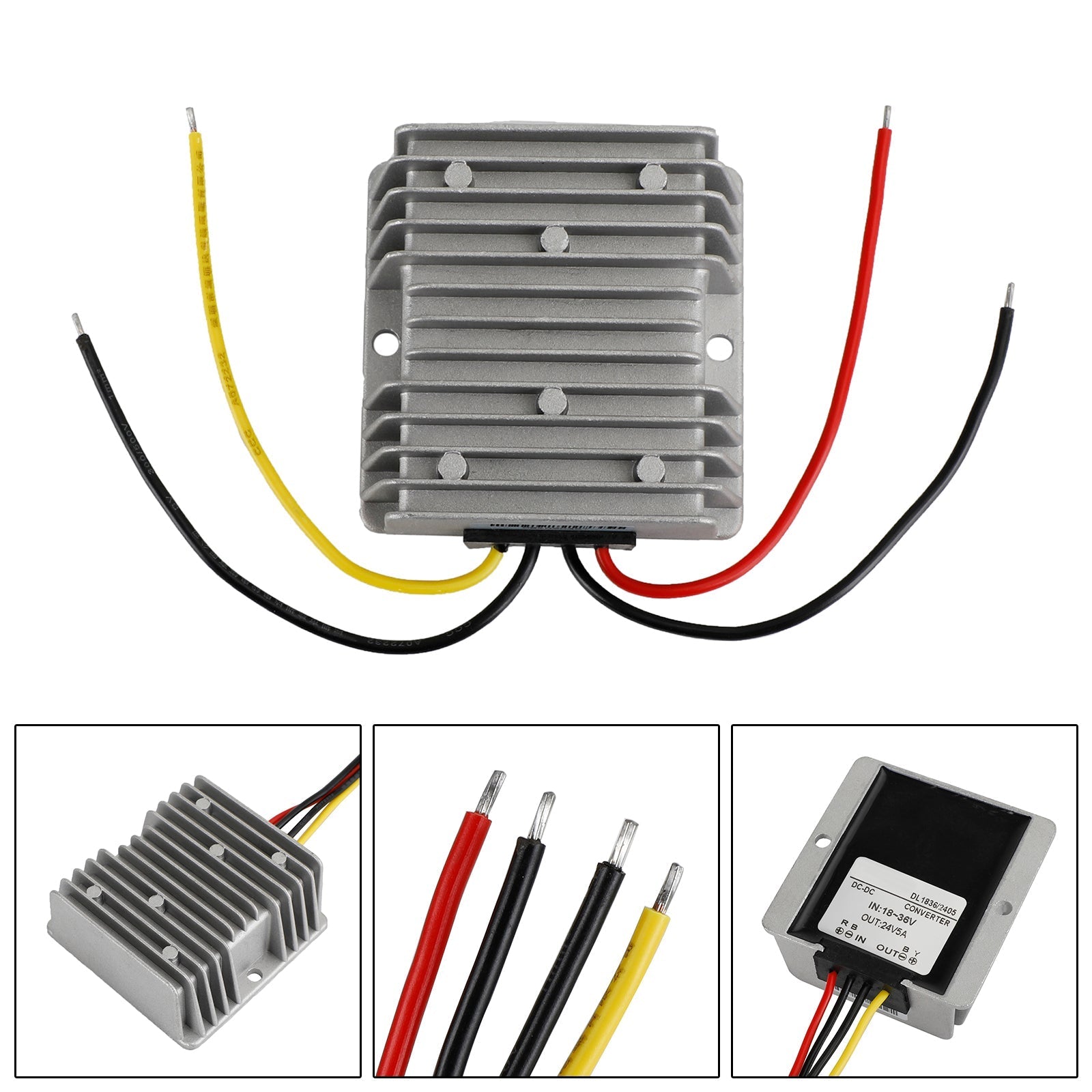 Regulador impermeable de la fuente de alimentación del coche del estabilizador del voltaje de DC 18-36VV al 24V DC 5A