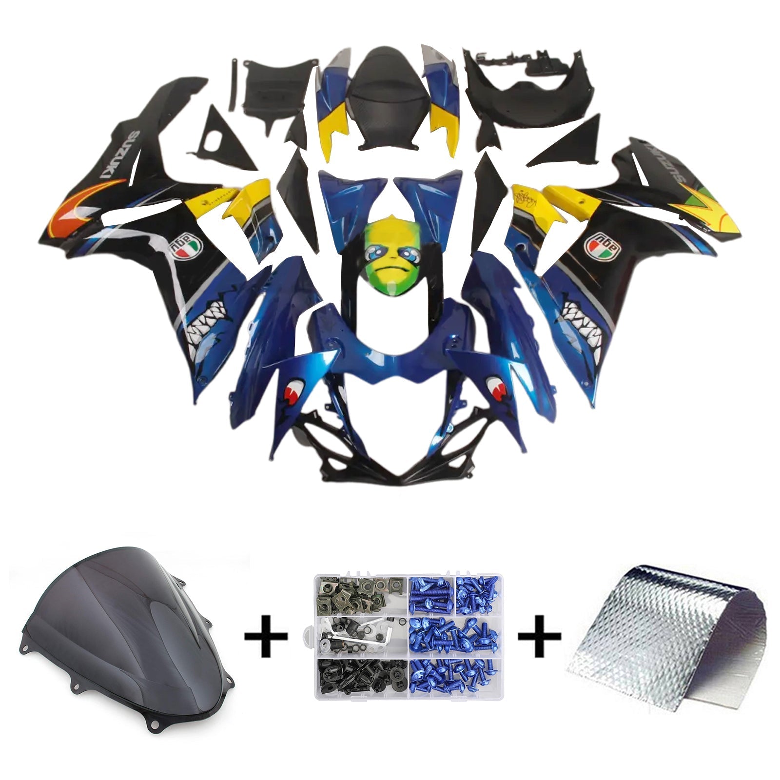 Amotopart Suzuki GSXR 600/750 2011-2024 K11 Fairing Kit Bodywork Plastic ABS