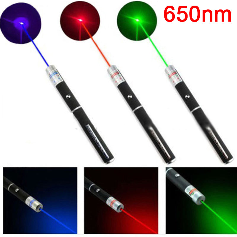 1mw 3PCS Laser Pointer Pen Red + Green + Blue/Violet Laser Pointer Visible Beam