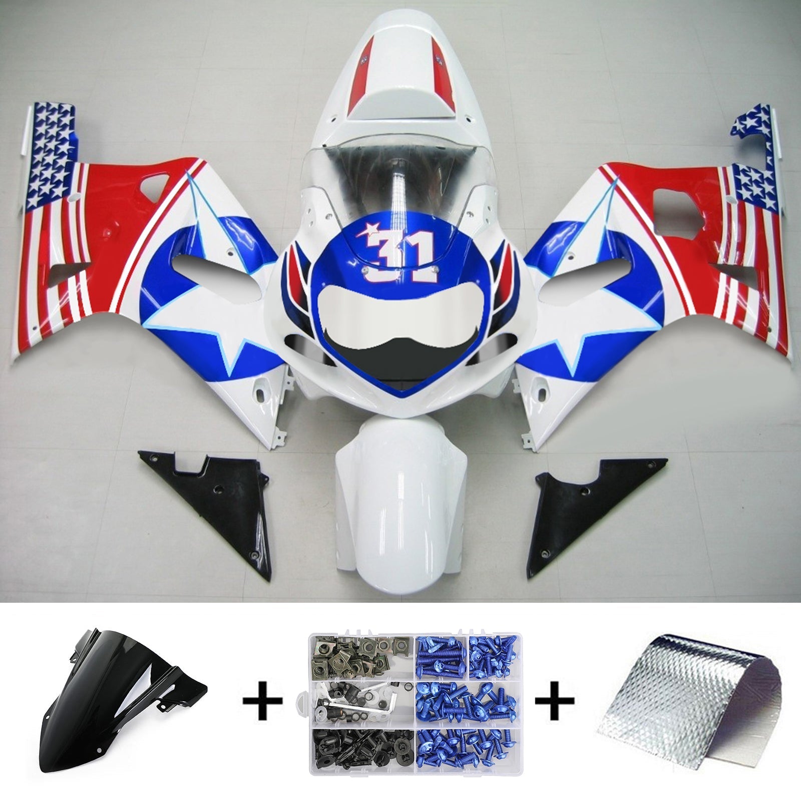 Suzuki GSXR750 2001-2003 Fairing Kit Bodywork Plastic ABS