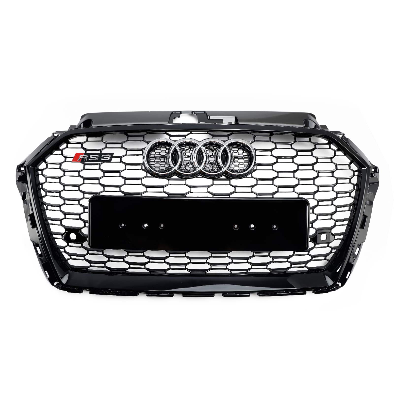 Audi A3 8V 2017-2019 RS3 Style Honeycomb Mesh Front Bumper Grille  Black