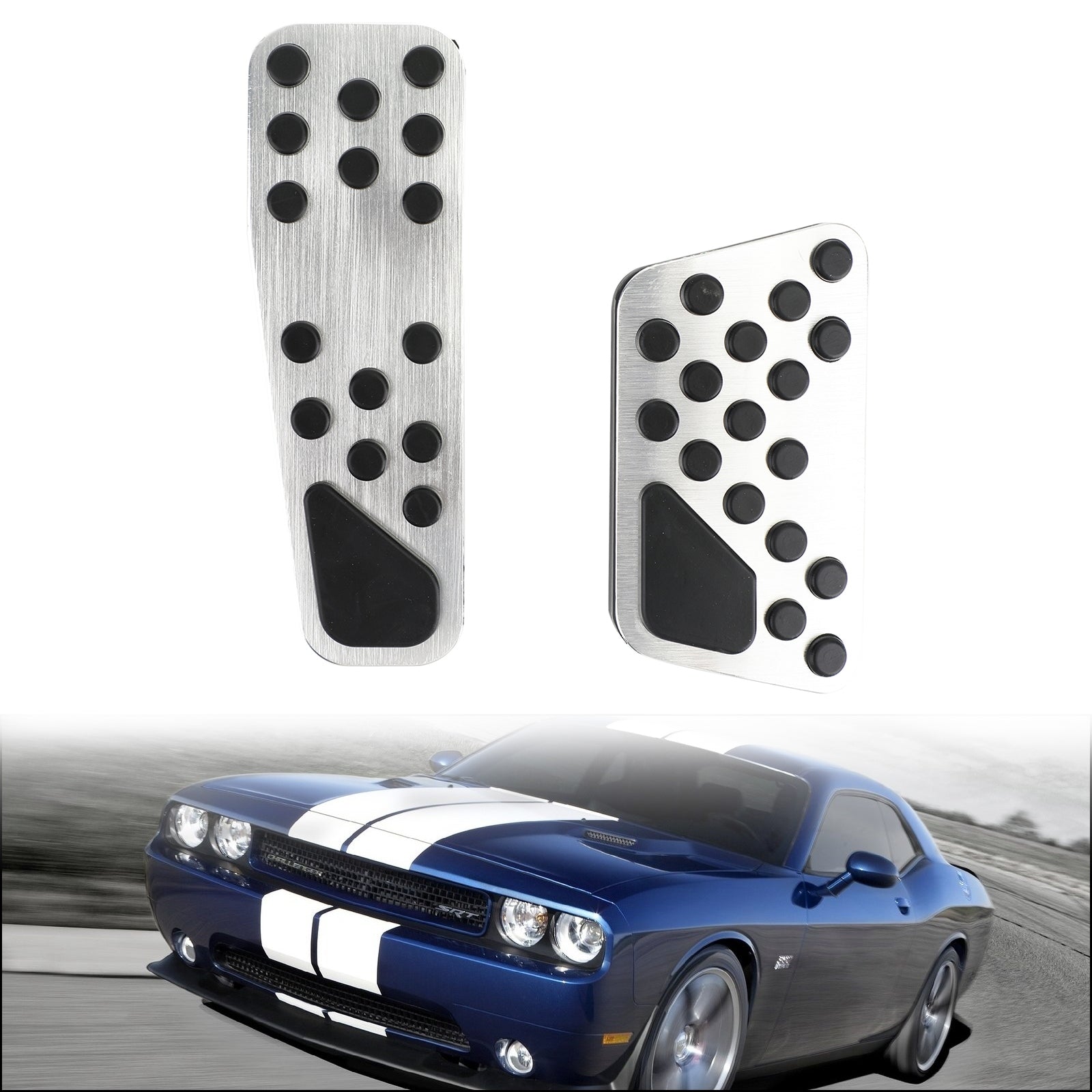 Gas & Brake Pedal Cover Kit For Dodge Challenger / Charger / Chrysler 300 09- Generic