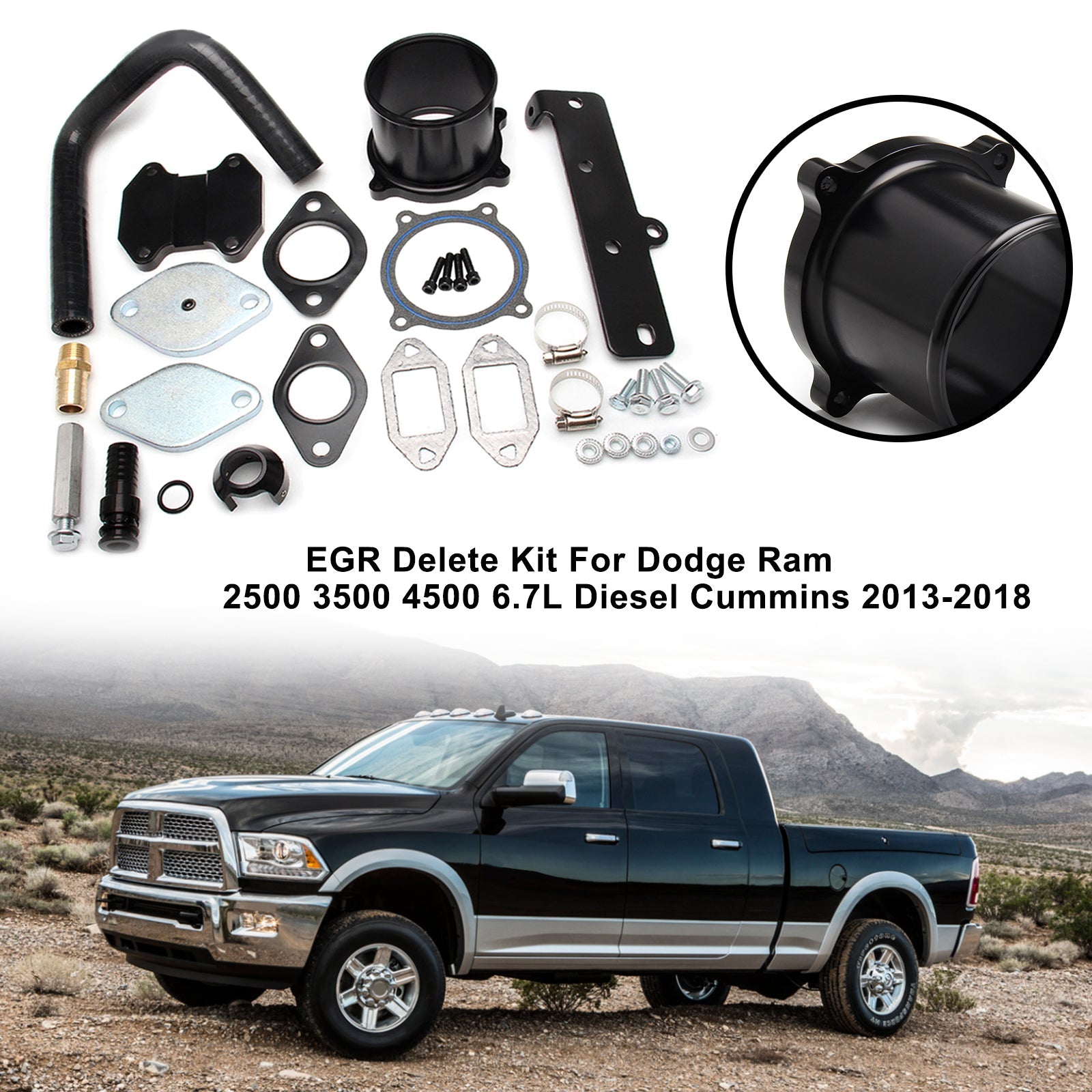 2013-2018 Dodge Ram 2500 3500 4500 6.7L Diesel Cummins EGR Delete Kit