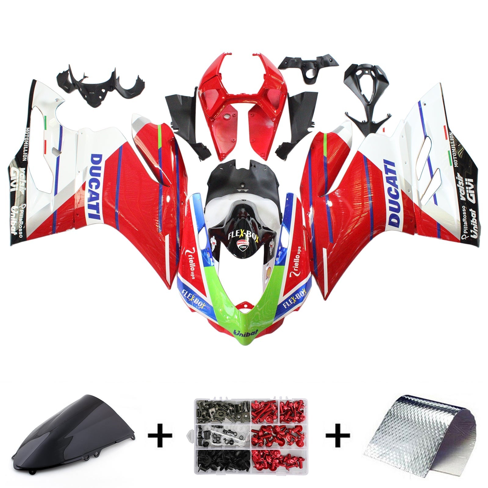 Amotopart Ducati 1199 899 2012-2015 Fairing Kit Bodywork Plastic ABS