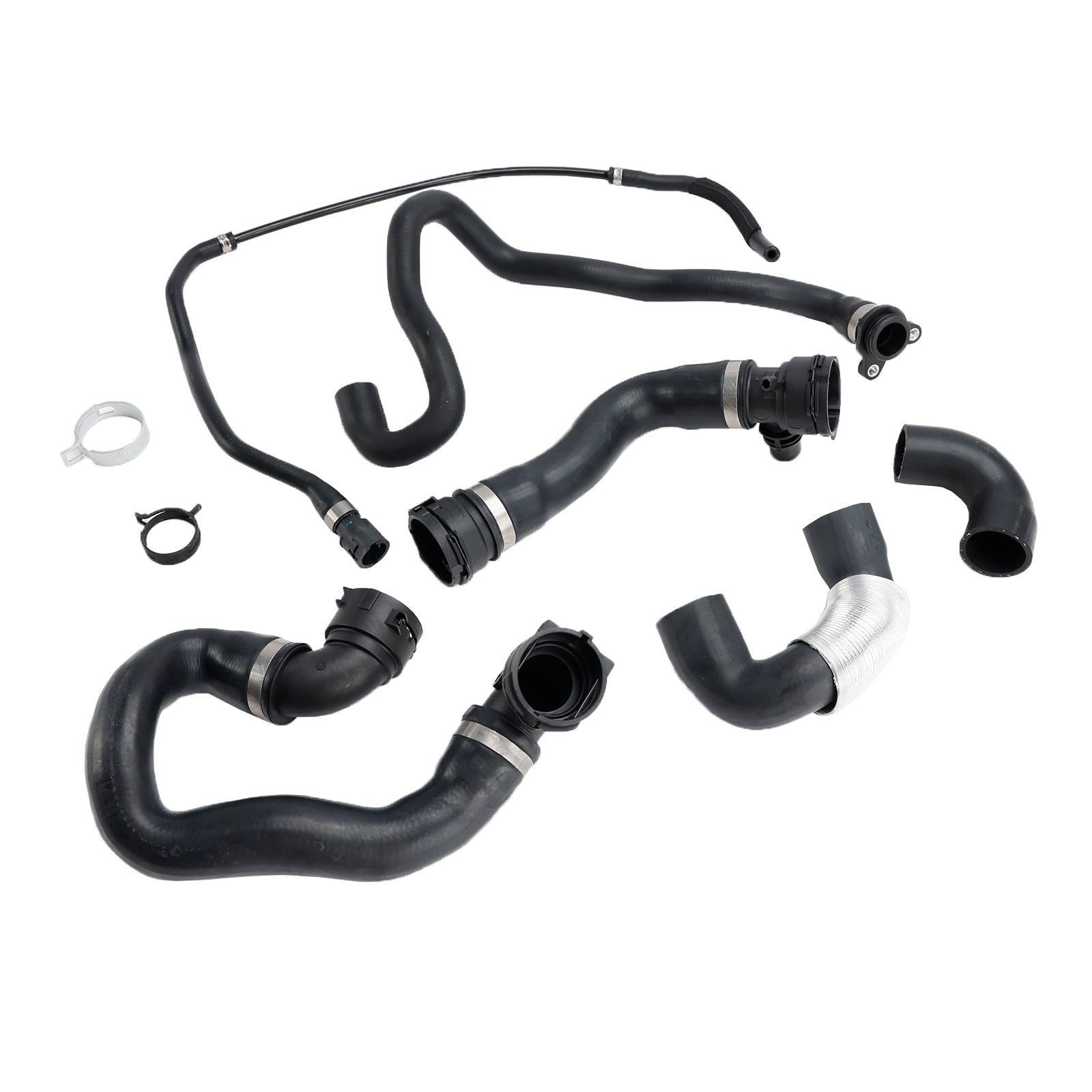 BMW 335i 2007-2010 6PCS Radiator Coolant Water Hose Pipe Kit W1939C 17128634285 11537598234 17127600131