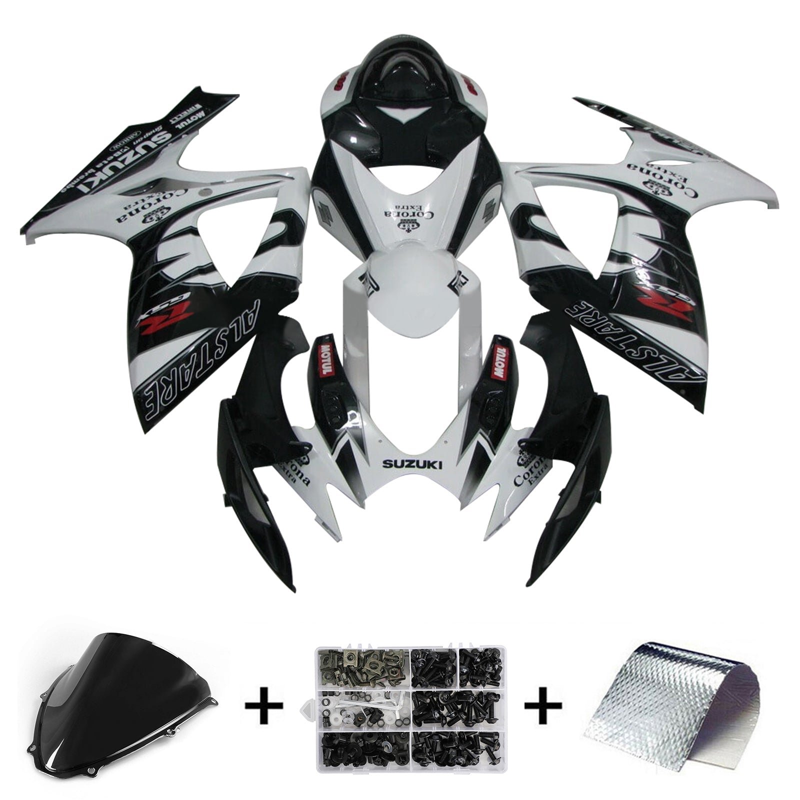 Amotopart Suzuki GSXR 600/750 2006-2007 K6 Fairing Kit Bodywork Plastic ABS