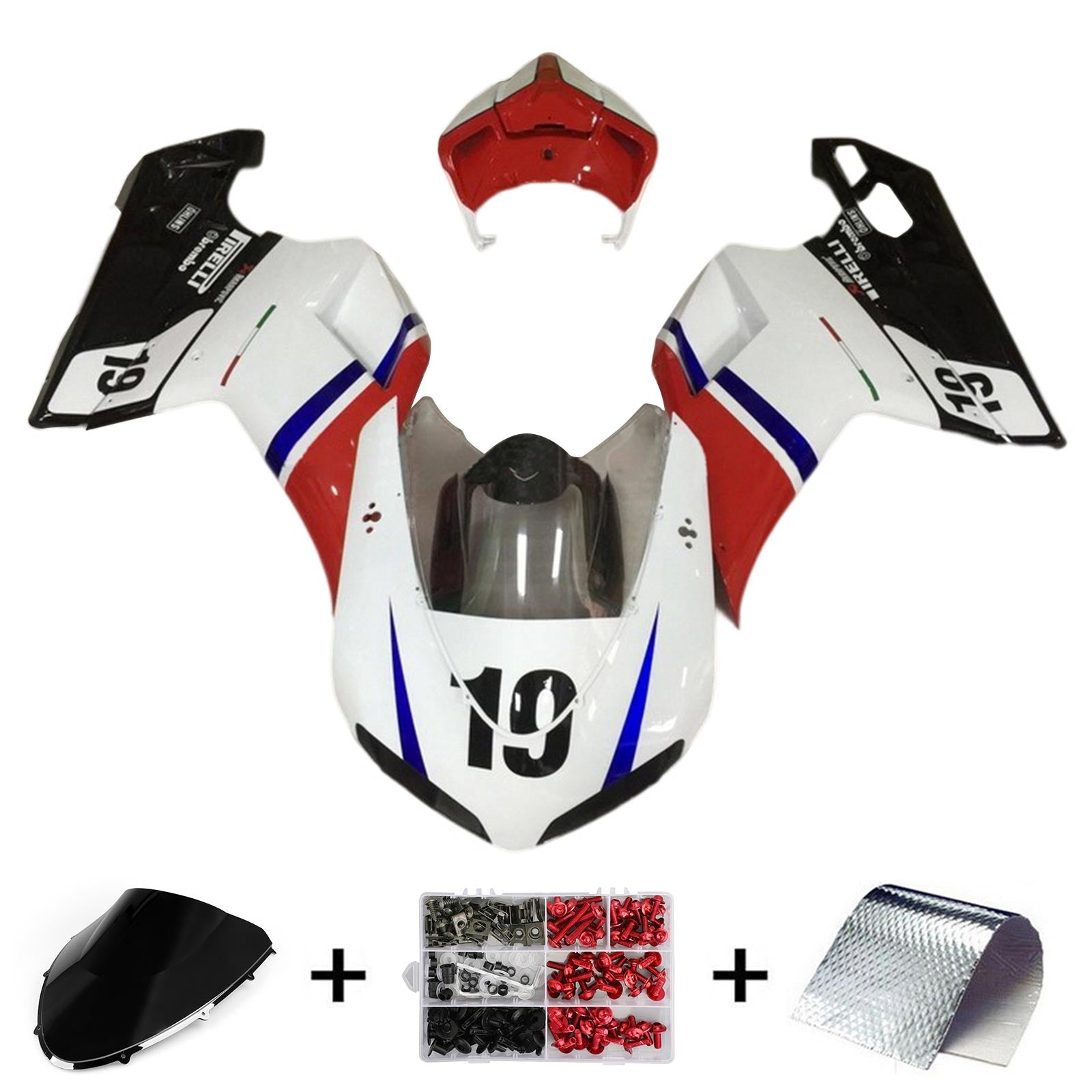 Ducati 1098 1198 848 2007-2011 Fairing Kit Bodywork ABS