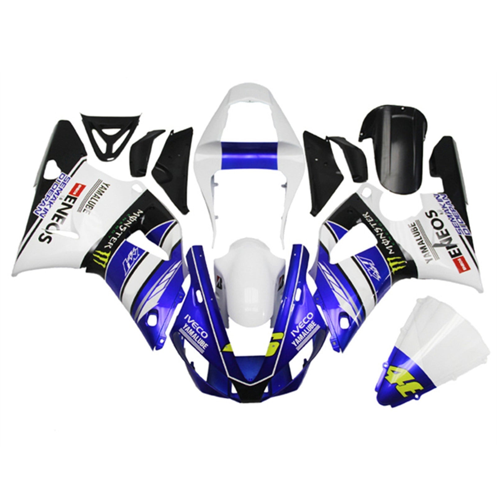 Yamaha YZF 1000 R1 2000-2001 Kit Carenado Carrocería Plástico ABS