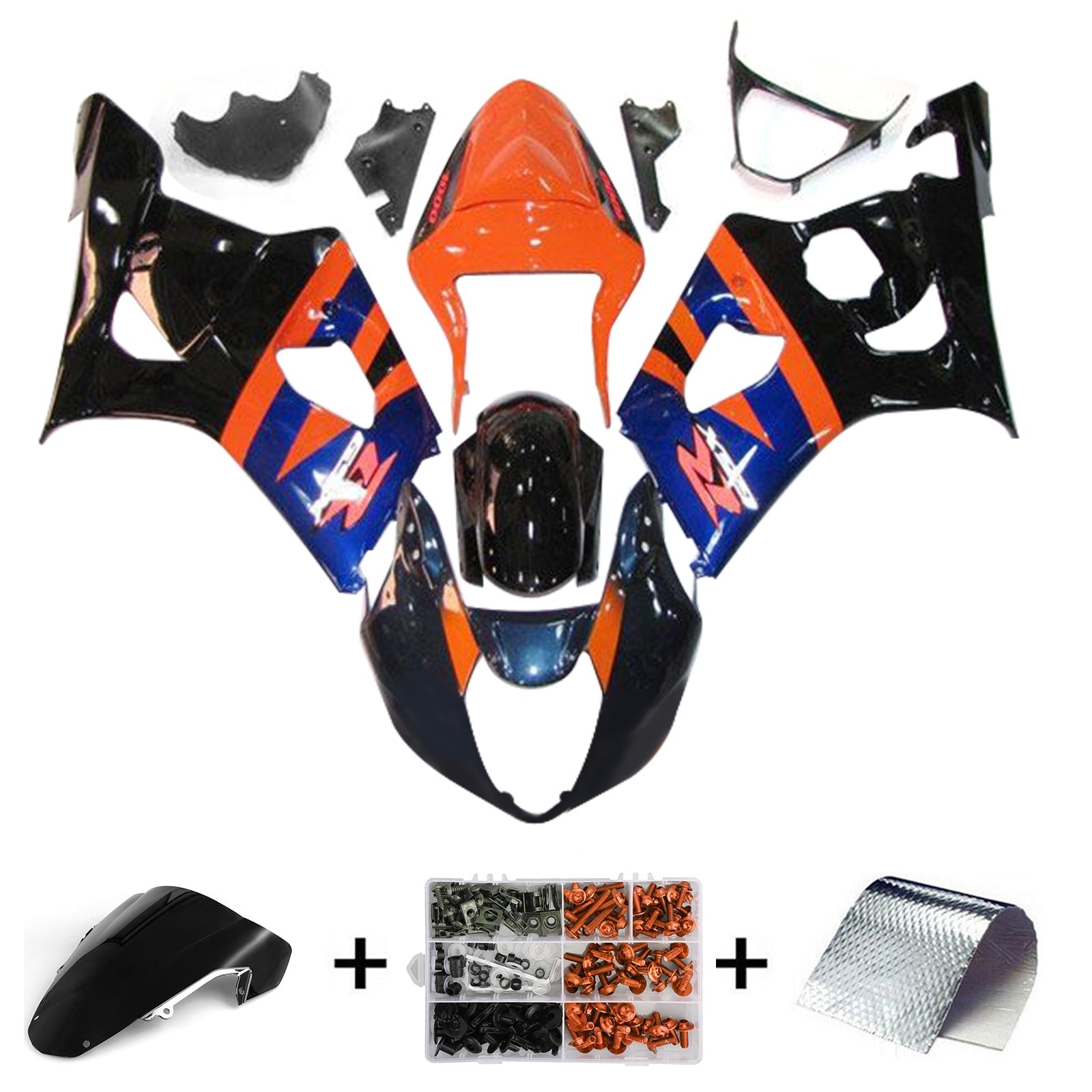 Amotopart Suzuki GSXR1000 2003-2004 K3 Fairing Kit Bodywork Plastic ABS