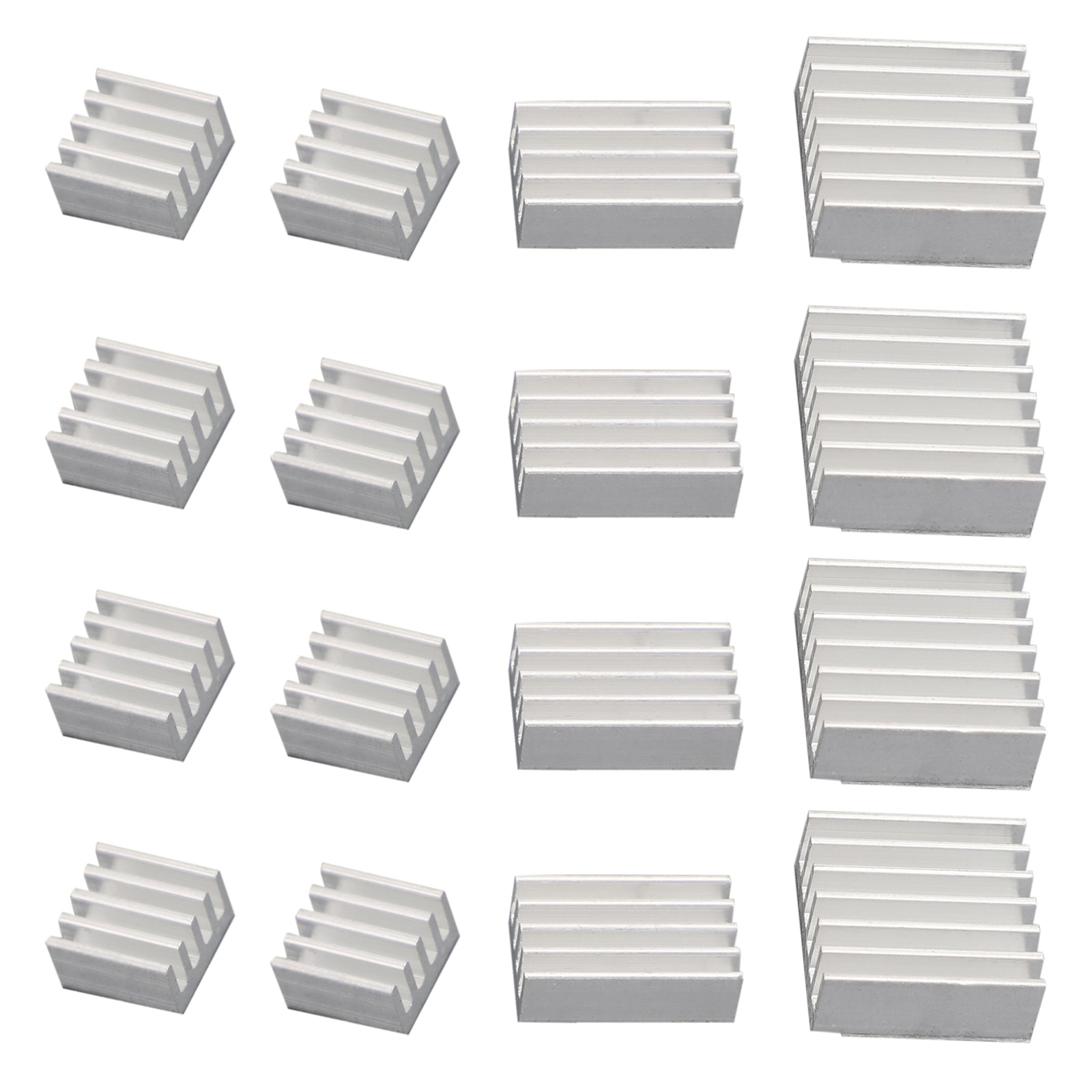 Aluminum Heatsink Radiator Cooler Kit with Sticker 16PCS Raspberry Pi 4B