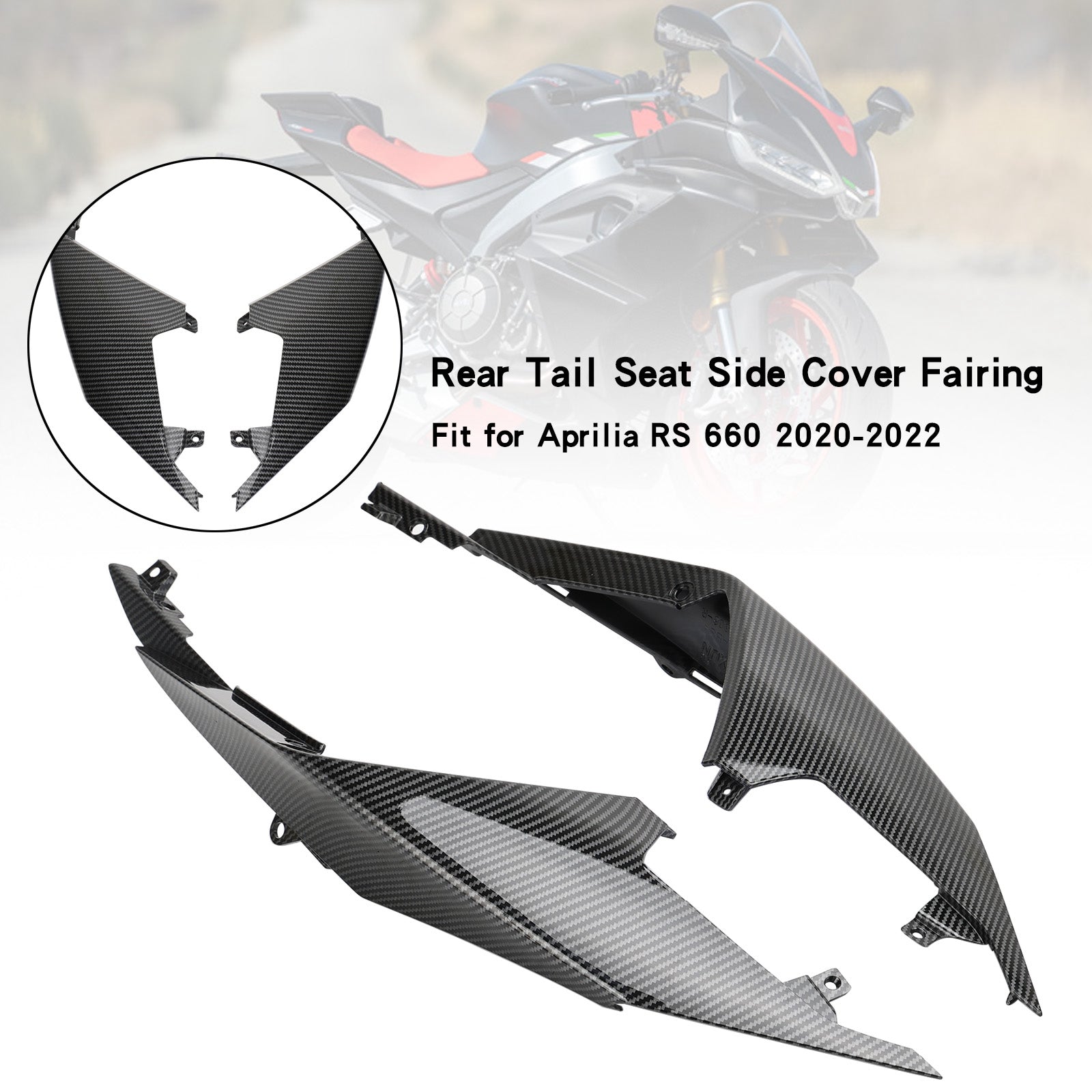 Aprilia RS 660 2020-2022 Carbon ABS Rear Tail Seat Side Cover Fairing