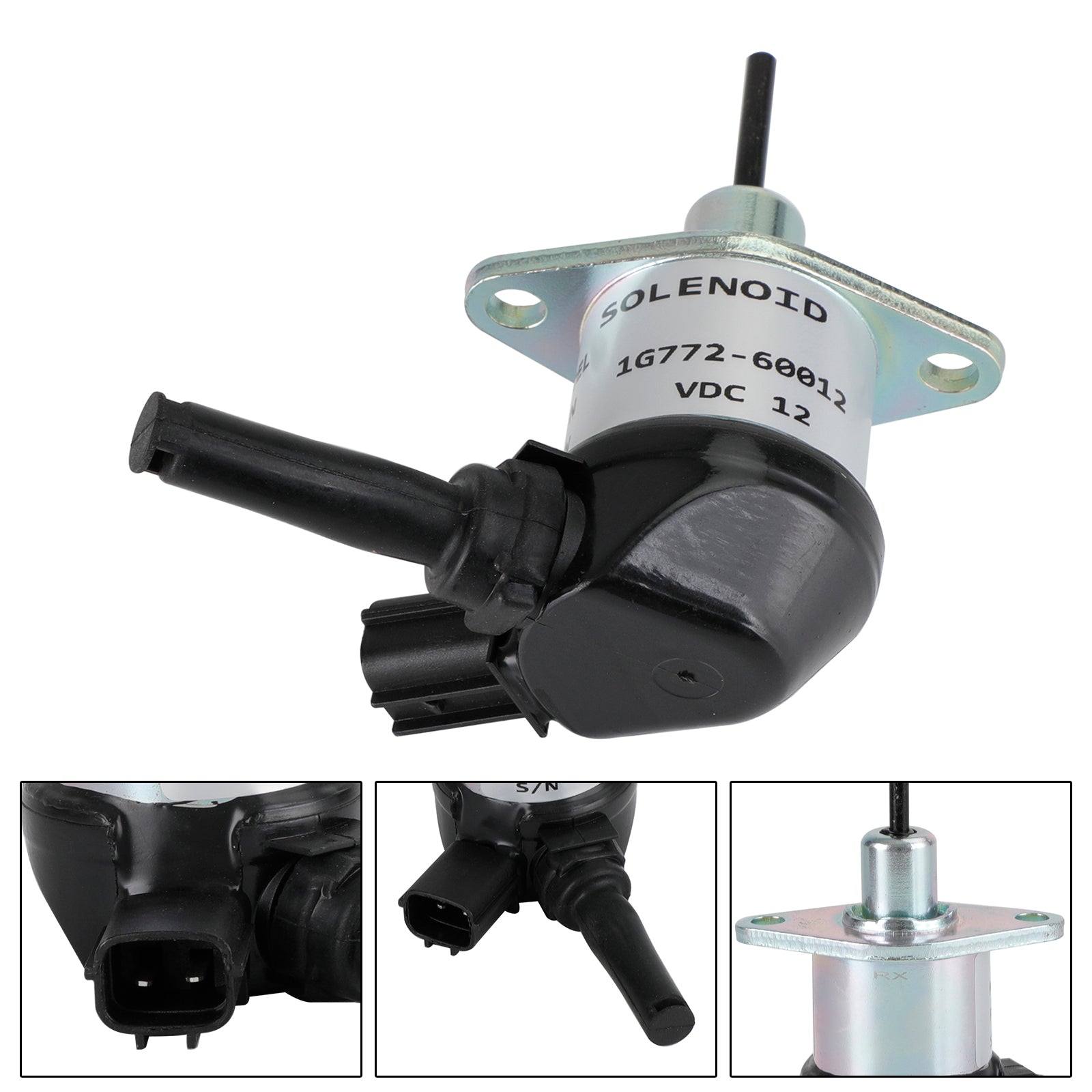 1G772-60012 Fuel Shutoff Solenoid For Kubota V3300 V3600 1G772-60014 12V