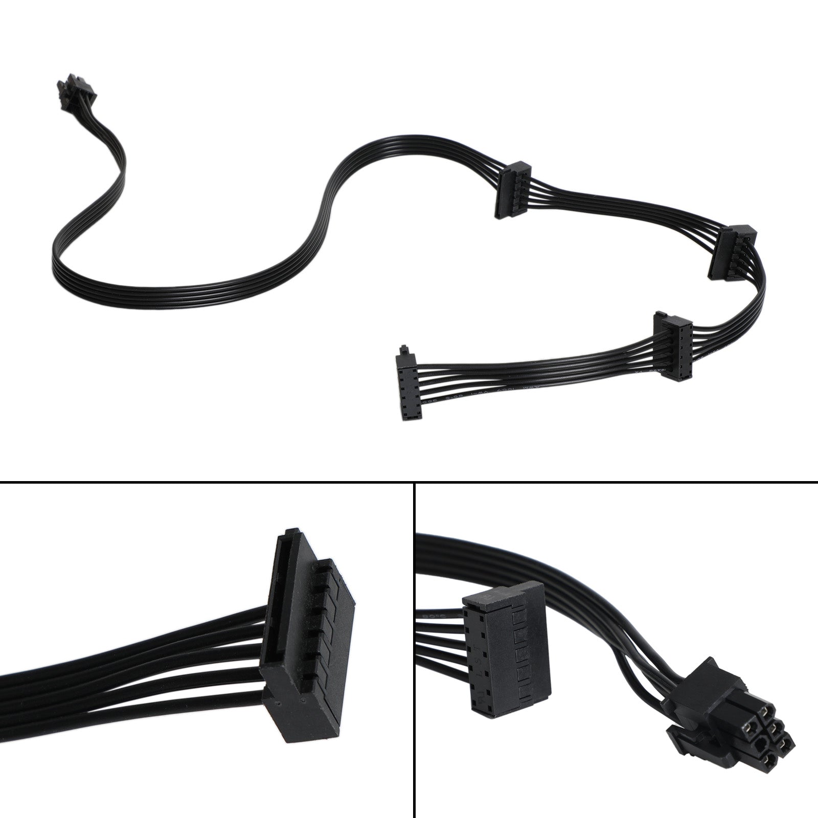 6 Pin to 4 SATA Drive Cable Replacement fit for Corsair RM1000X RM850X RM750X