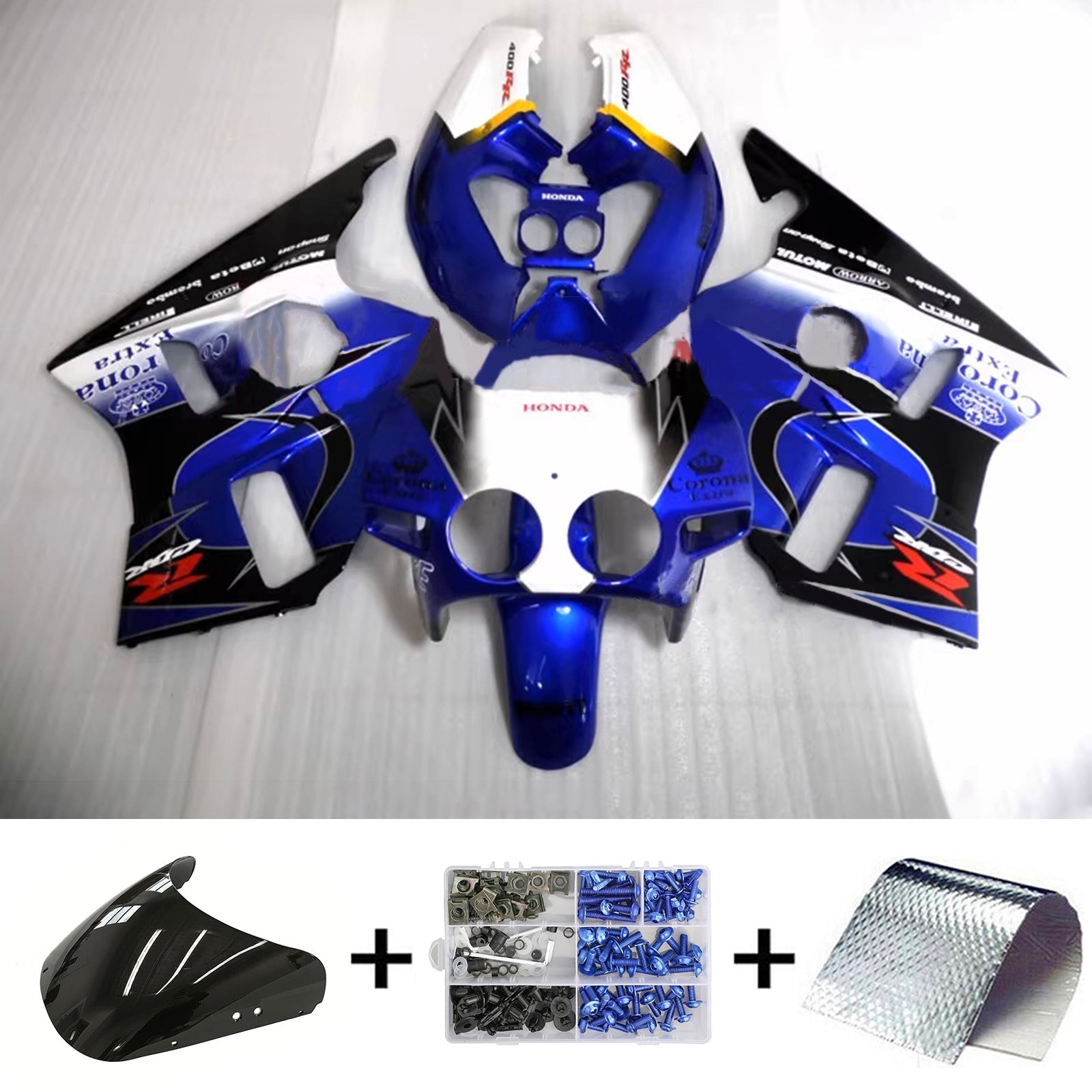 Amotopart Honda CBR400RR NC23 1987-1989 Fairing Kit Bodywork Plastic ABS