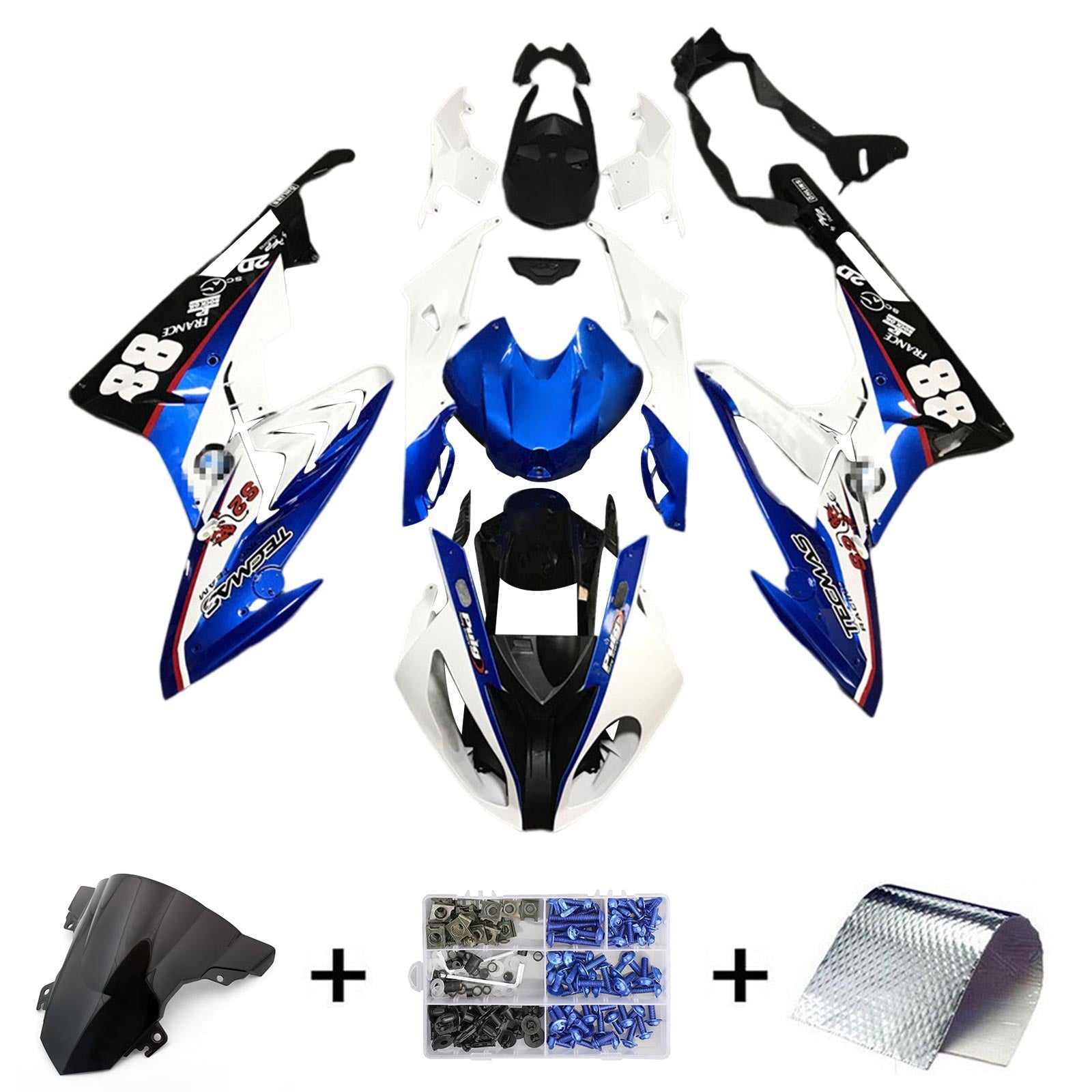 Amotopart BMW S1000RR 2015-2016 Fairing Kit Bodywork Plastic ABS