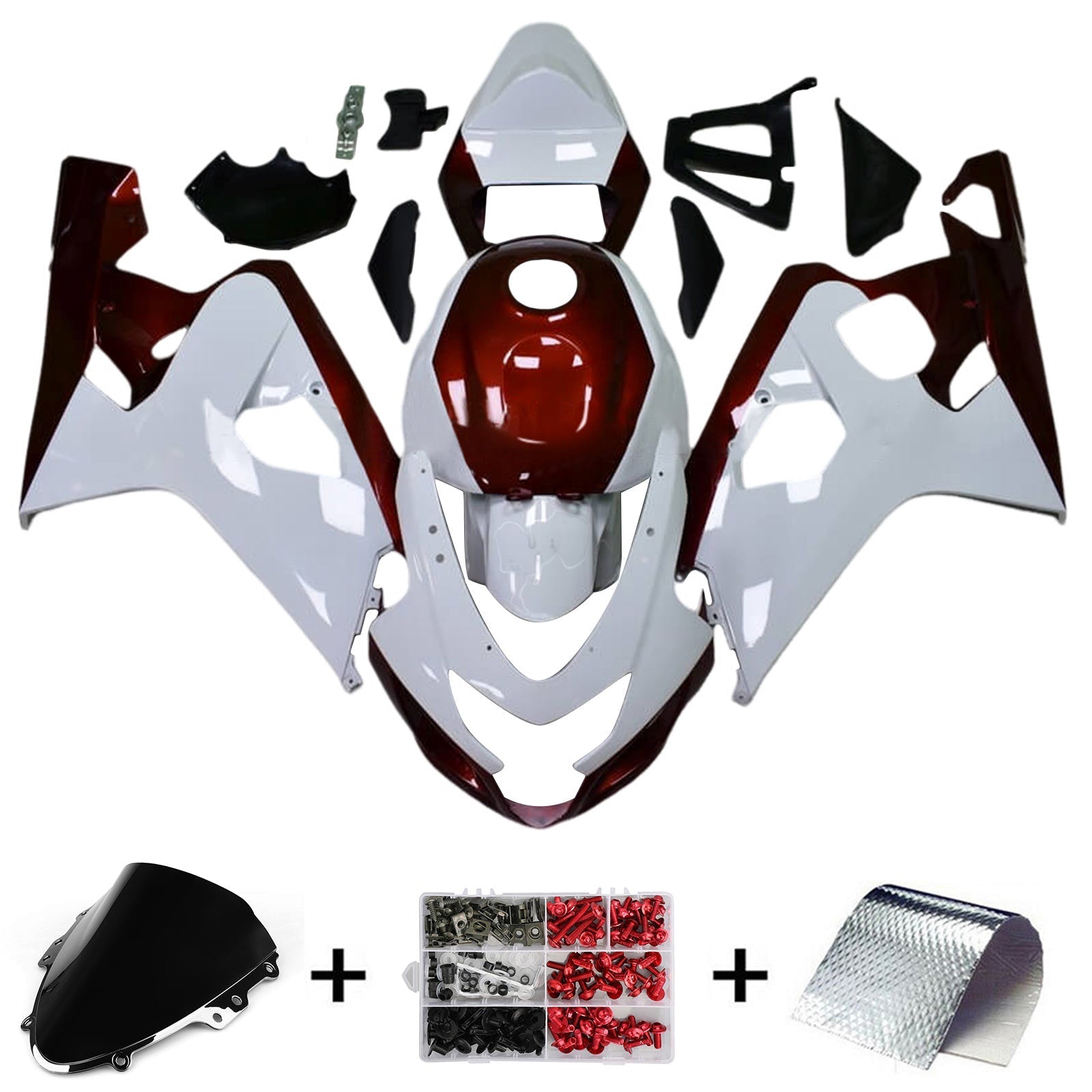 Amotopart Suzuki GSXR 600/750 2004-2005 K4 Fairing Kit Bodywork Plastic ABS