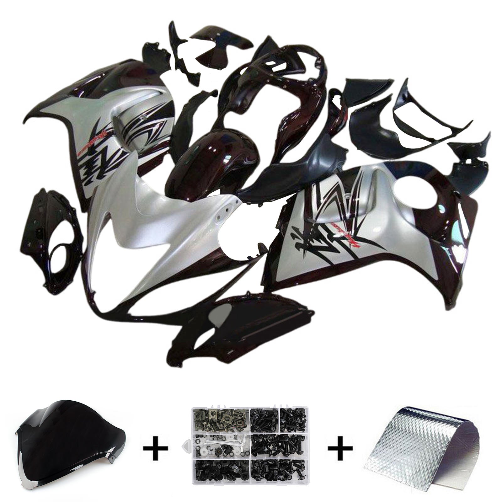 Amotopart Suzuki Hayabusa GSX1300R 2008-2020 Fairing Kit Bodywork Plastic ABS