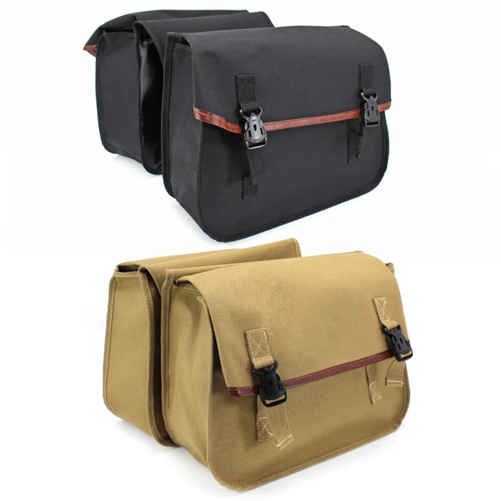 Waterproof Motorcycle Saddle Bag Universal Riding Canvas Travel Bag 144#