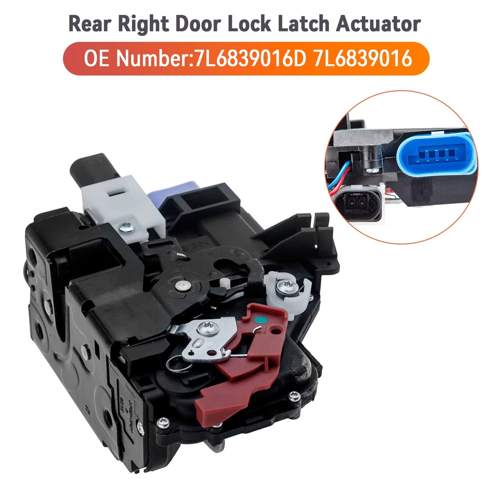 2005-2010 VW Touareg Rear Right Door Lock Latch Actuator 7L6839016D