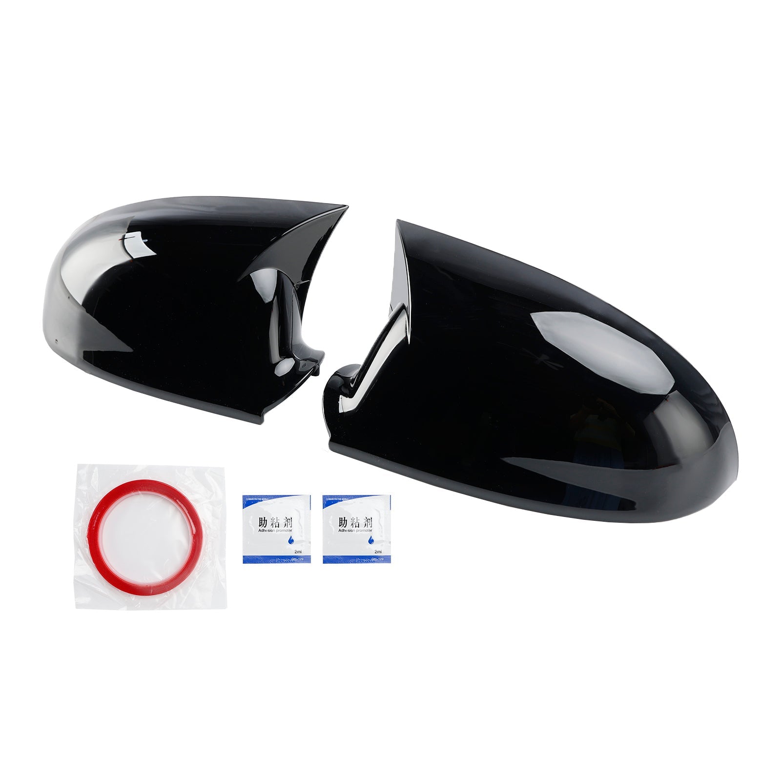 VW Jetta 2005-2011 Gloss Black Wing Door Mirror Cover Caps Left + Right