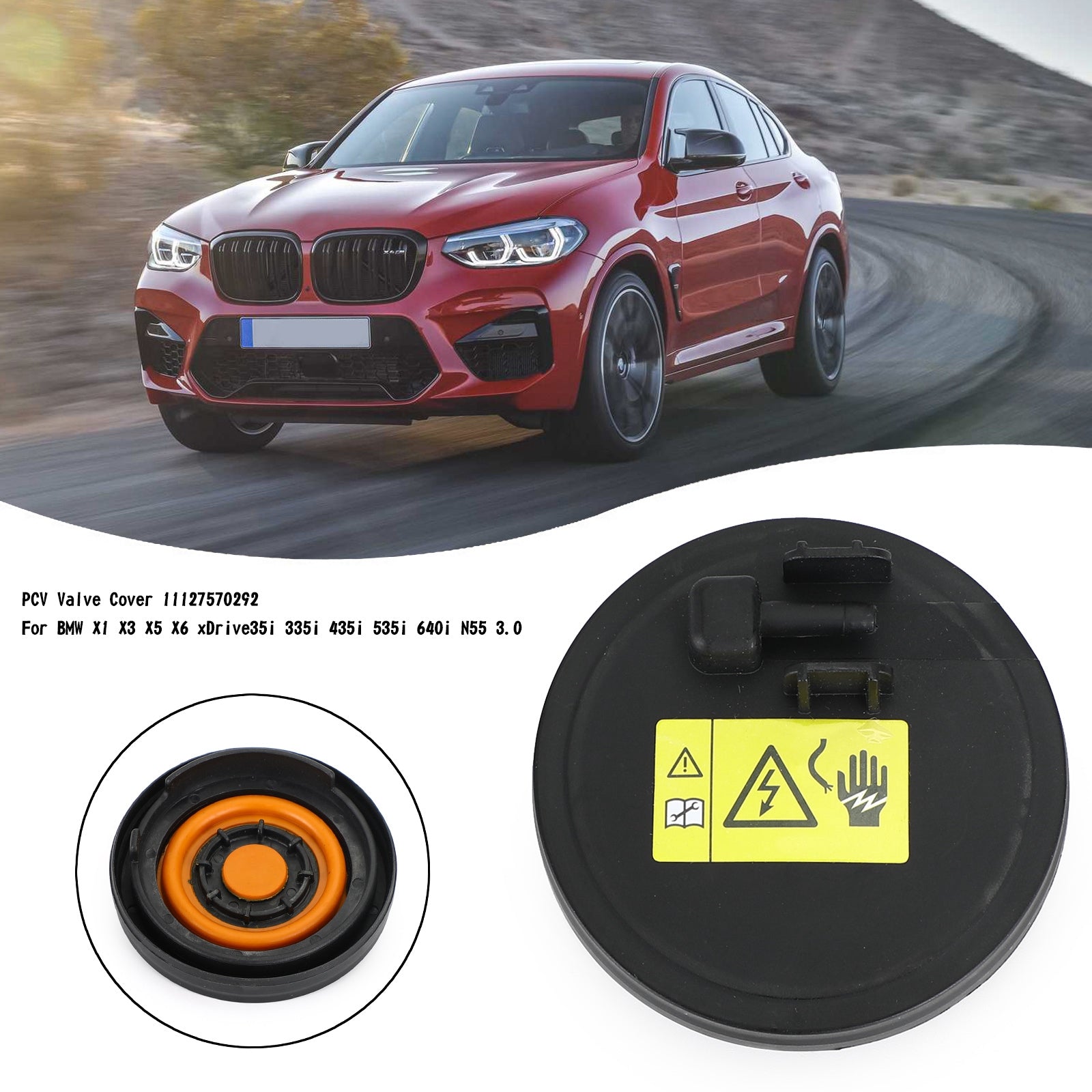 BMW X1 X3 X5 X6 xDrive35i 335i 435i 535i N55 3.0 Tapa de válvula PCV 11127570292