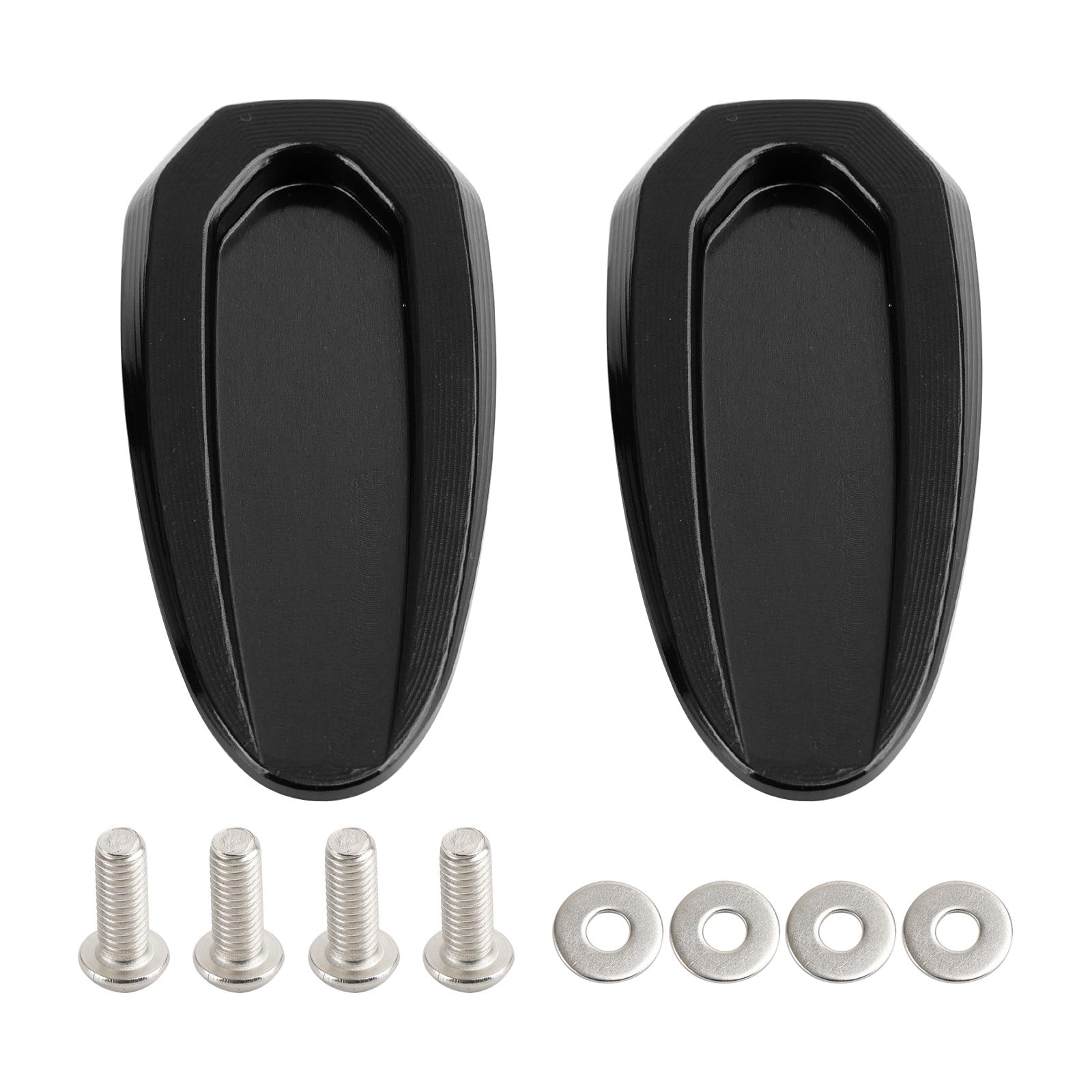 Black mirror delete blanking block off plates fits BMW S 1000 RR 2020-2023