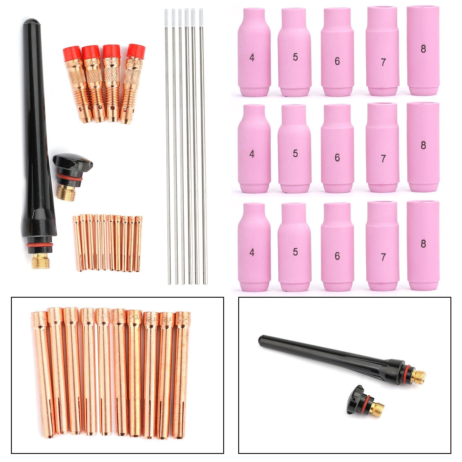 37pcs TIG Welding Torch 17/18/26 Wear Parts Set