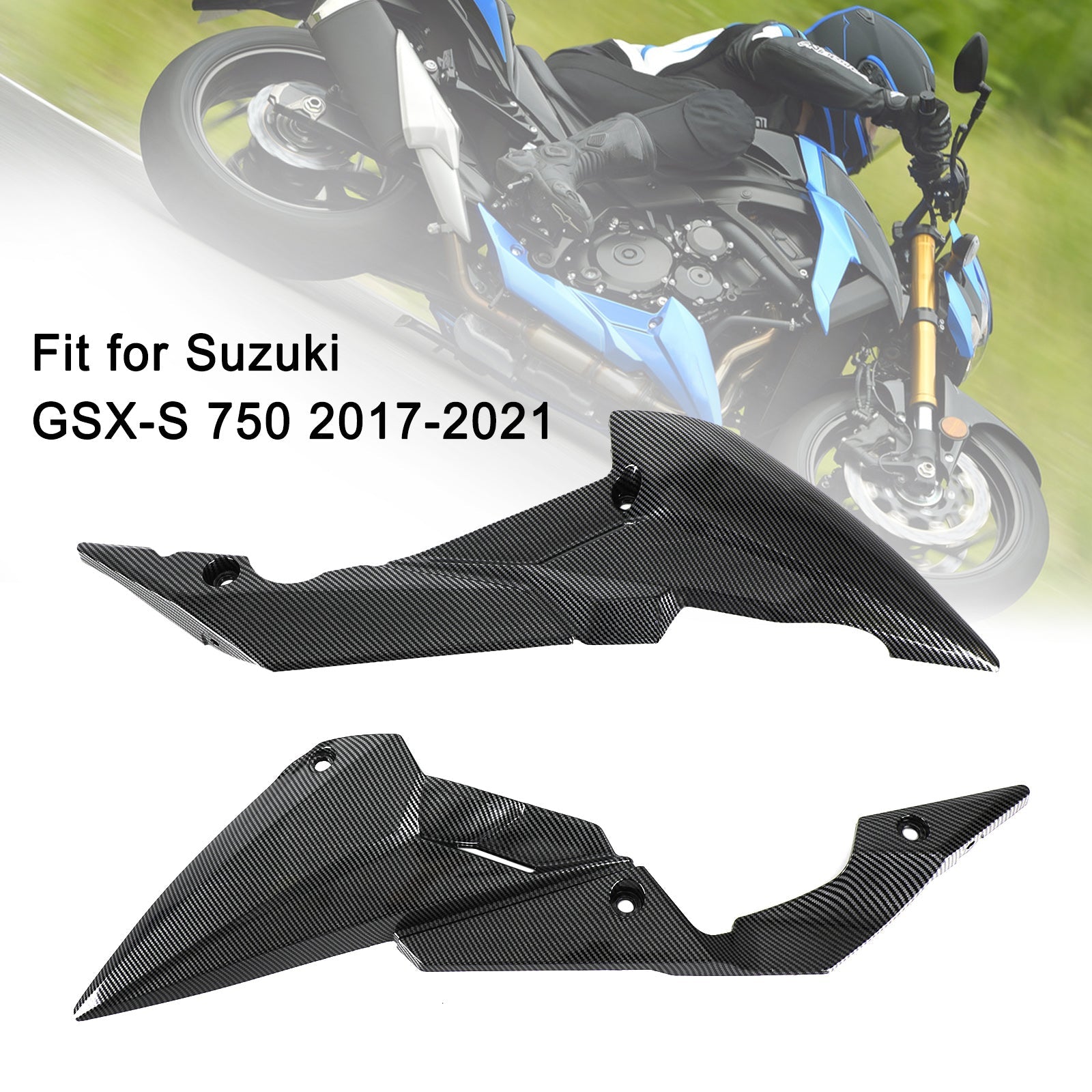 Lower Bottom Oil Belly Pan Guard Fairing For Suzuki GSXS GSX-S750 2017-2021 Carbon