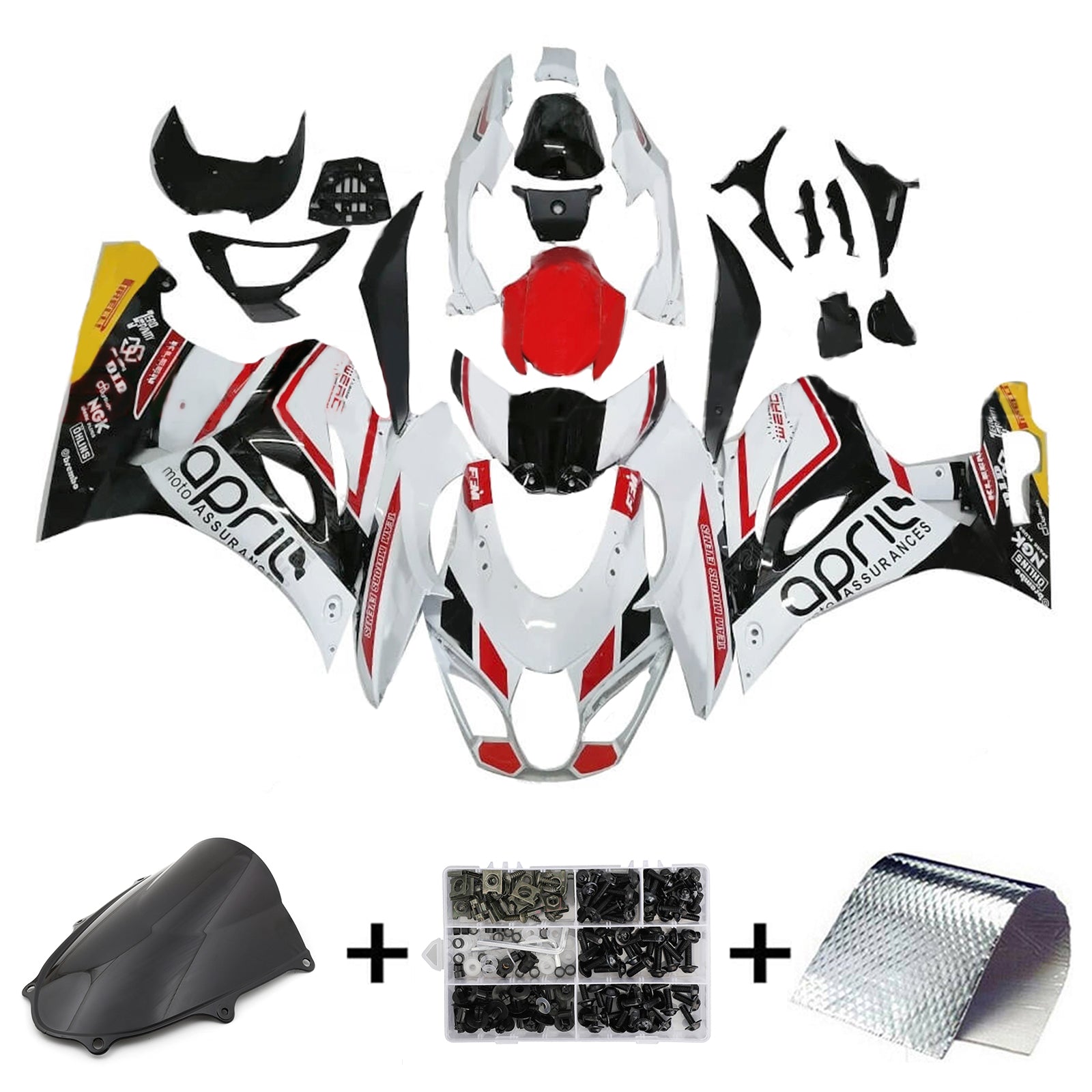 Amotopart Suzuki GSXR1000 2017-2024 K17 Fairing Kit Bodywork Plastic ABS