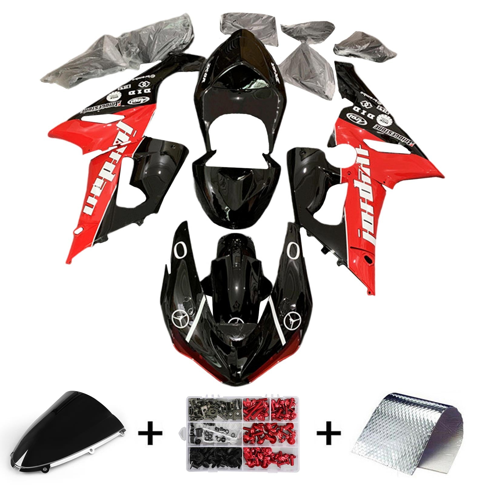 Kawasaki ZX6R 636 2005-2006 Fairing Kit Bodywork Plastic ABS