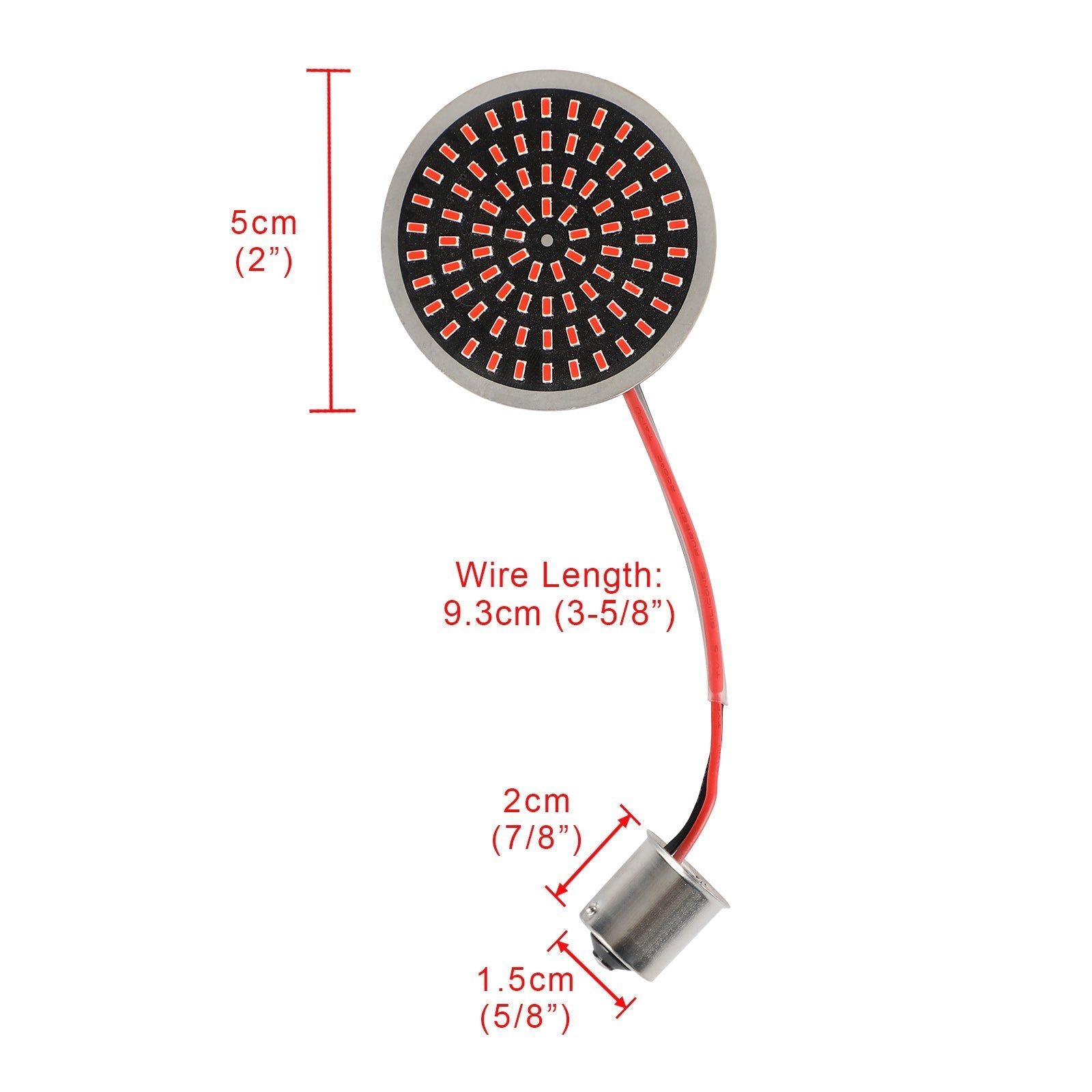 1156 LED Turn Signal Light Inserts Lamp Fit for Softail Touring Dyna Sportster Generic