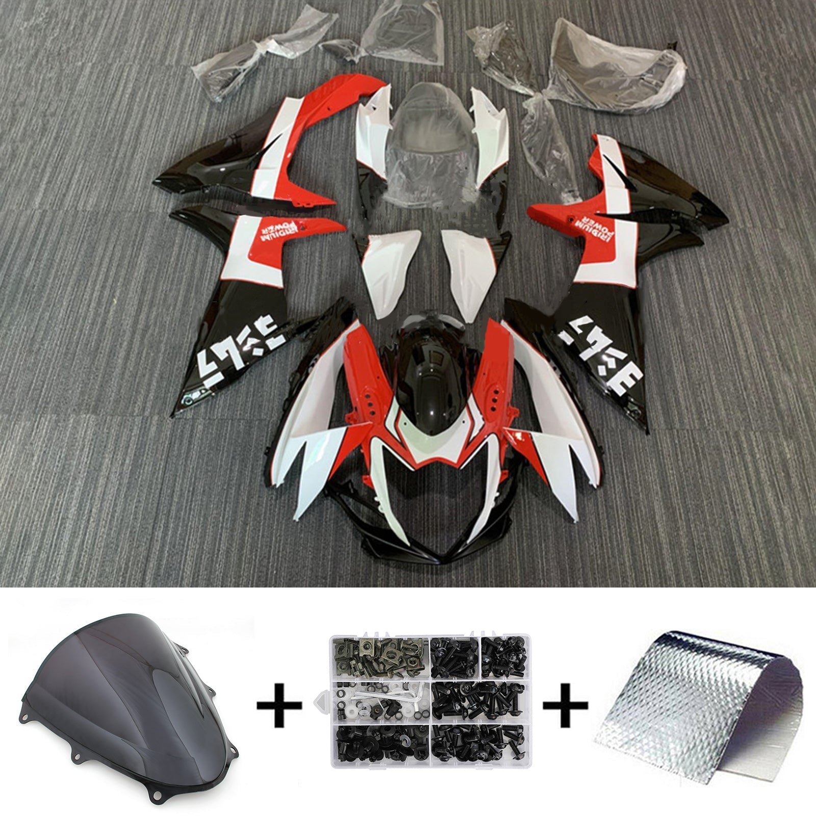 Amotopart Suzuki GSXR 600/750 2011-2024 K11 Fairing Kit Bodywork Plastic ABS