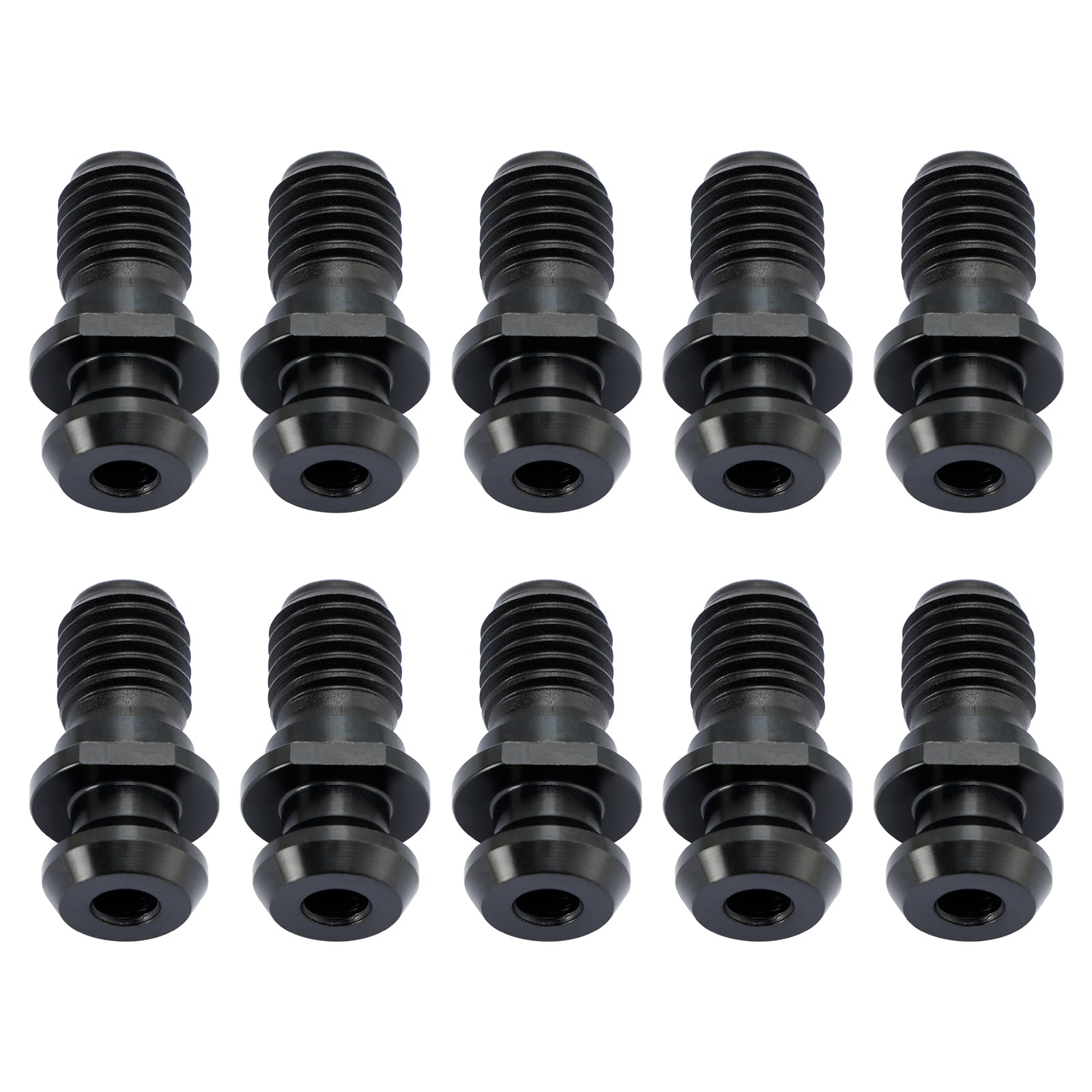 10 perillas de retención CAT40 de 45° y 0,740 pulgadas para Mazak Fadal CNC, color negro